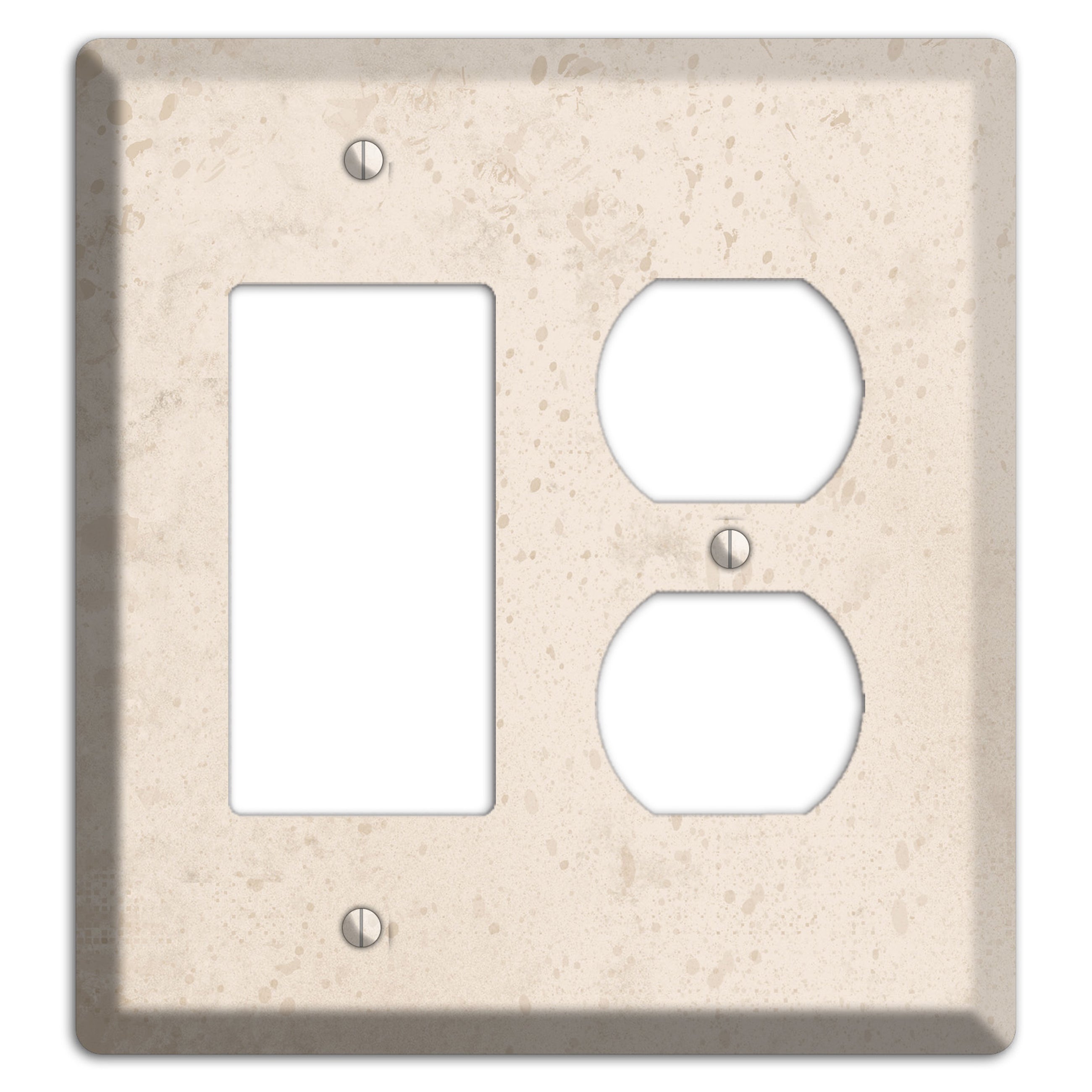Bone Neutral Texture Rocker / Duplex Wallplate