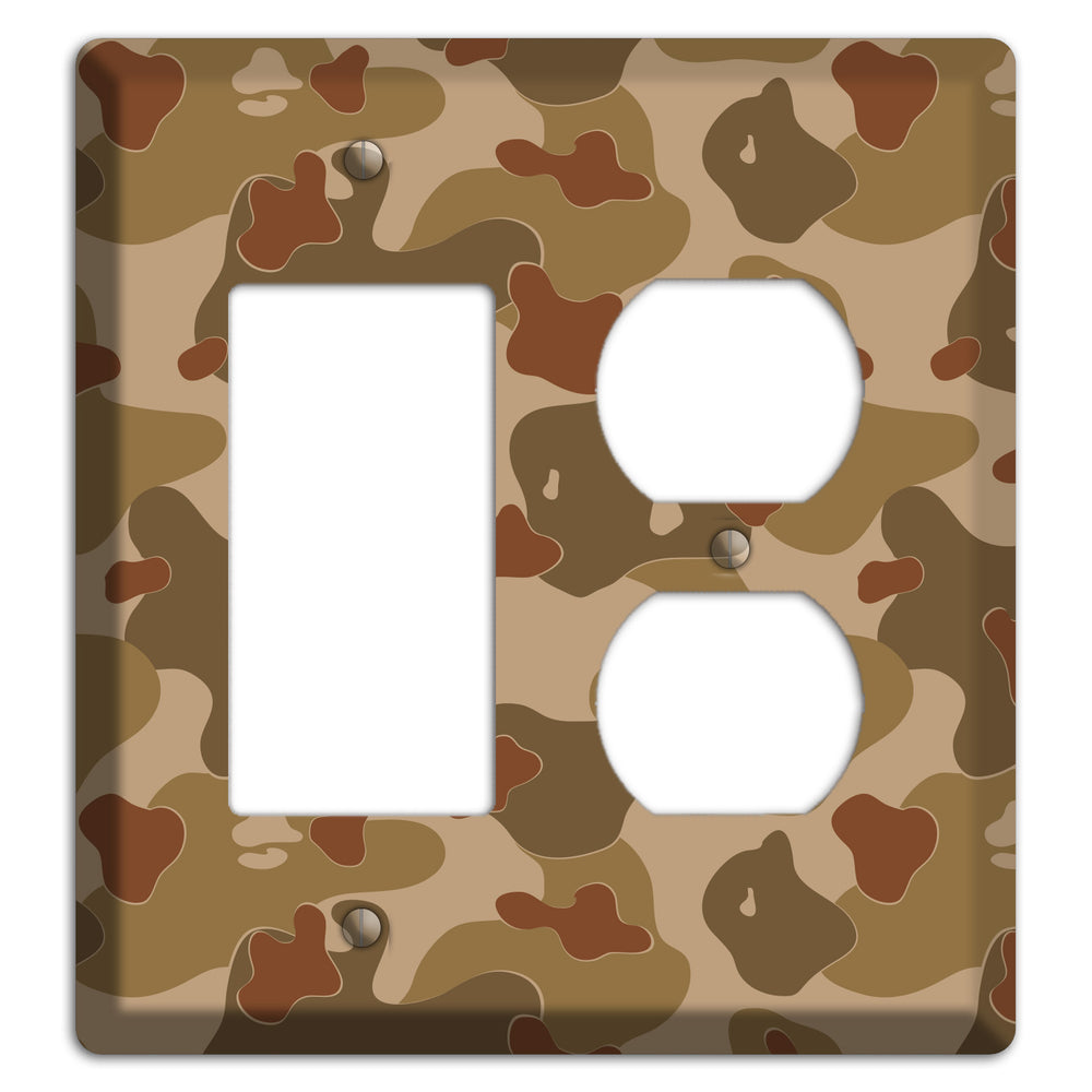 Earth Brown Camo Rocker / Duplex Wallplate