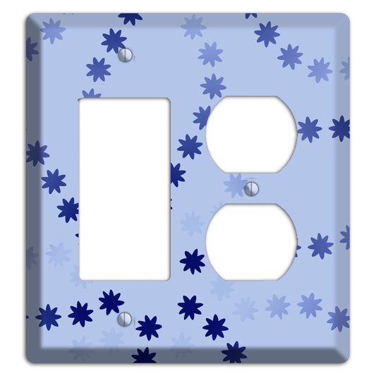 Periwinkle with Blue Constellation Rocker / Duplex Wallplate
