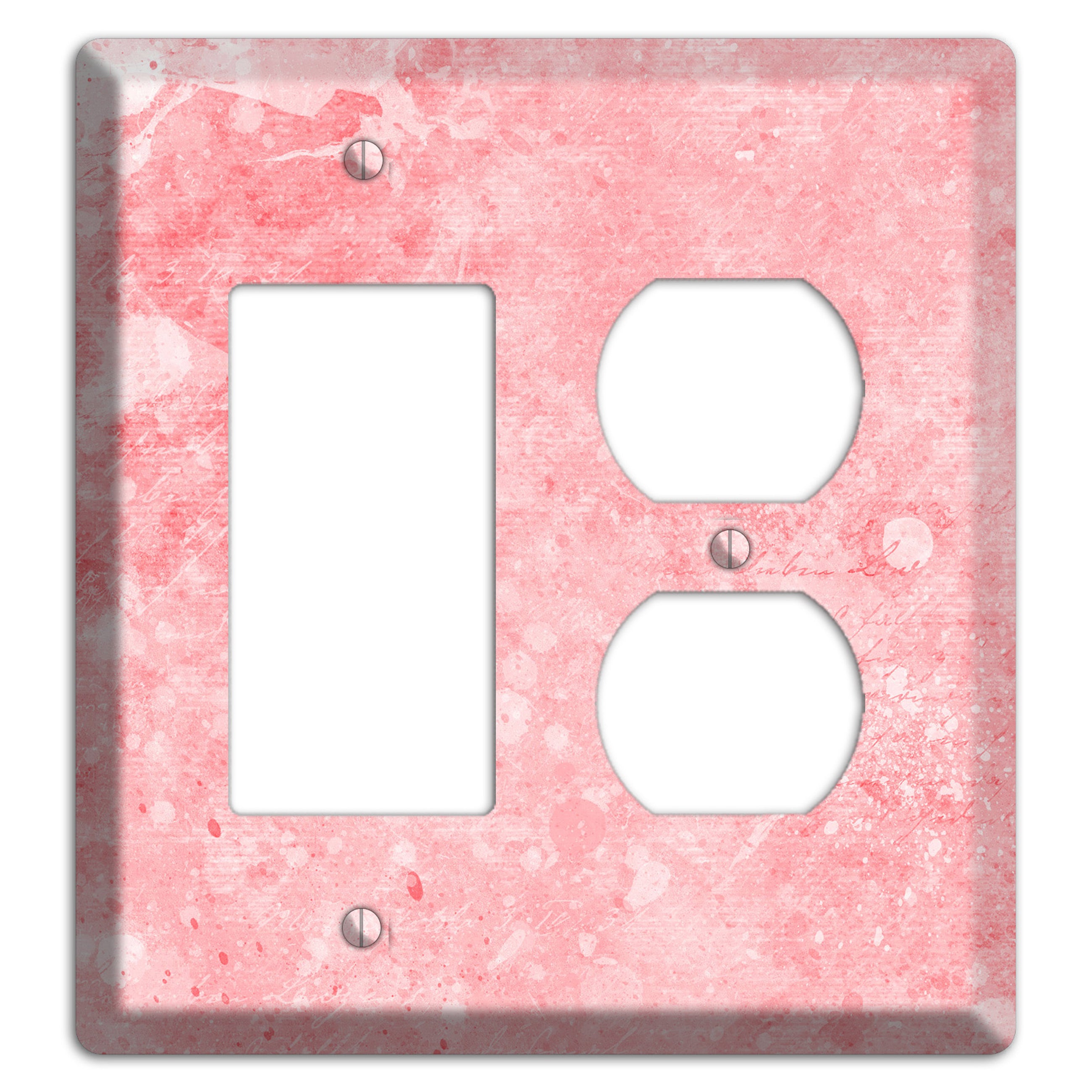 Rose Fog Soft Coral Rocker / Duplex Wallplate