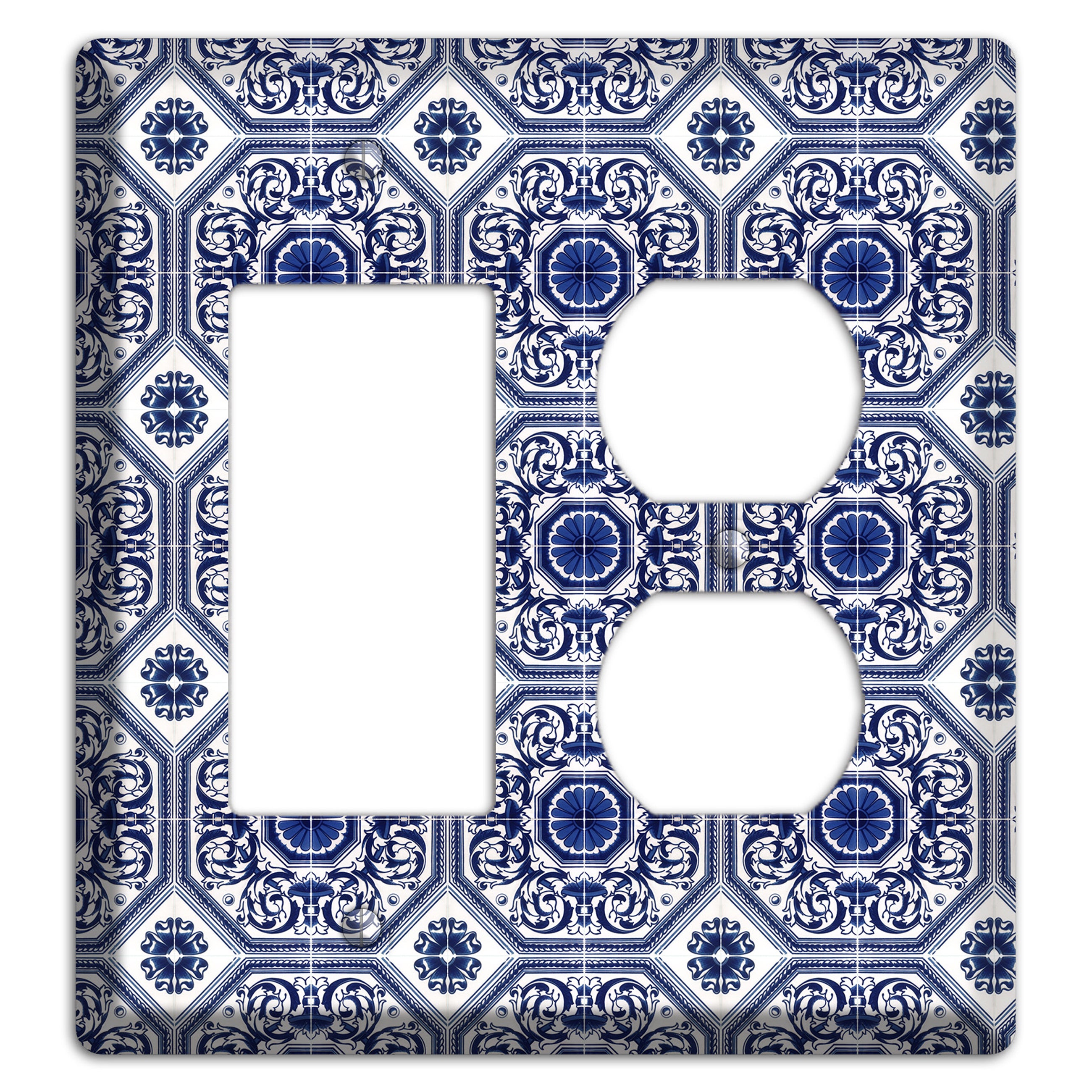 Tavira Tiles 1 Rocker / Duplex Wallplate
