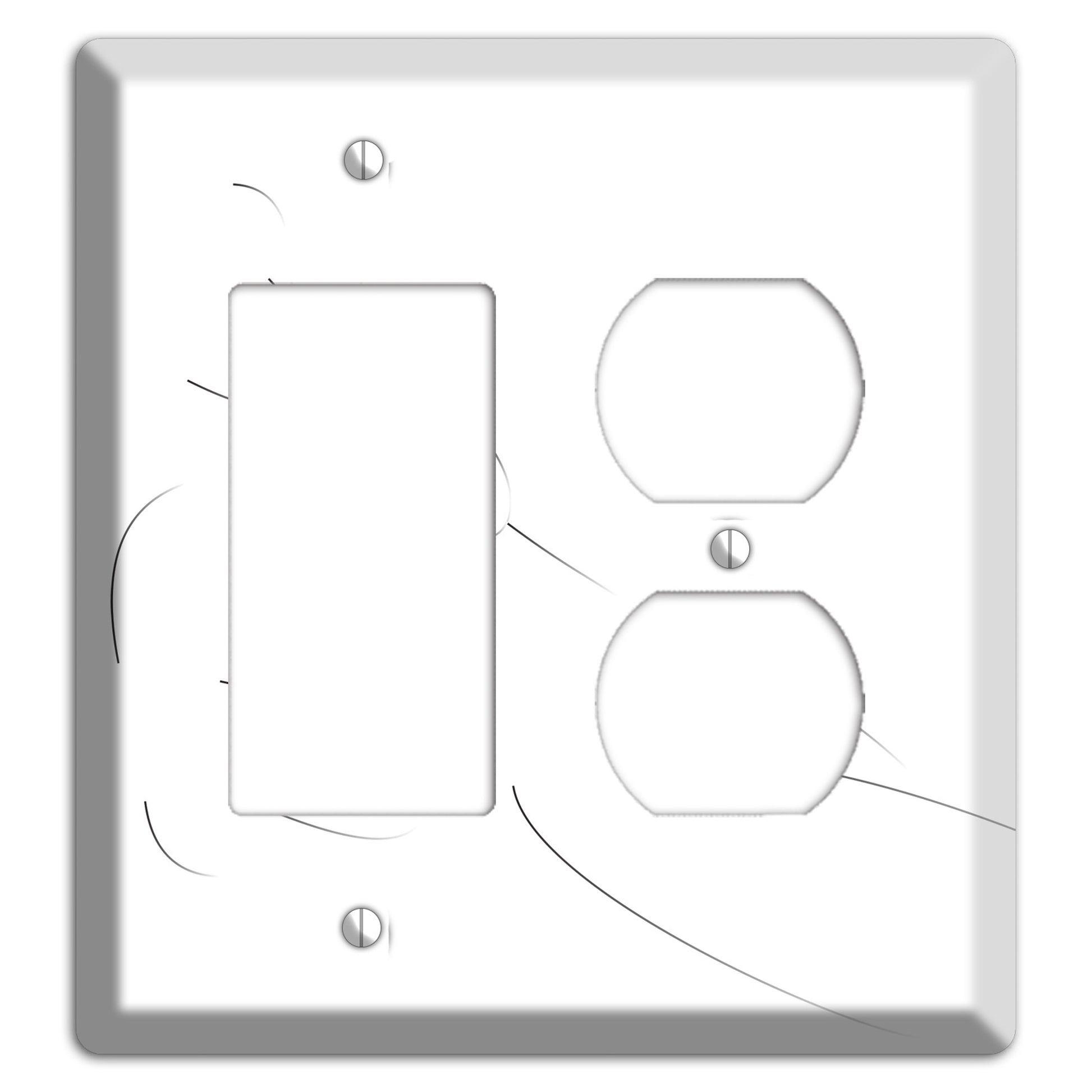 Abstrract Nude Figure Rocker / Duplex Wallplate