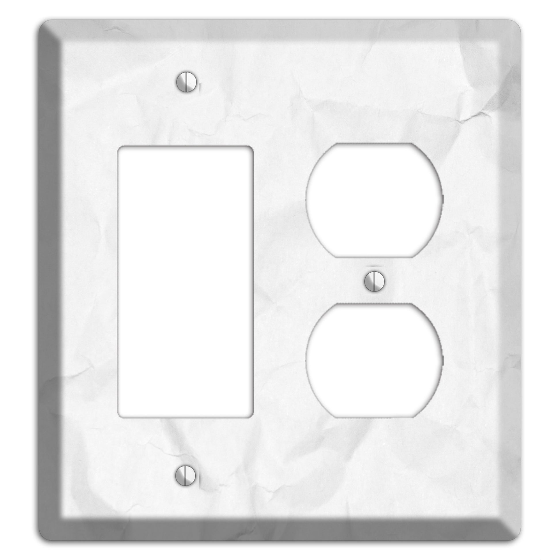 Seashell Crinkled Paper Rocker / Duplex Wallplate