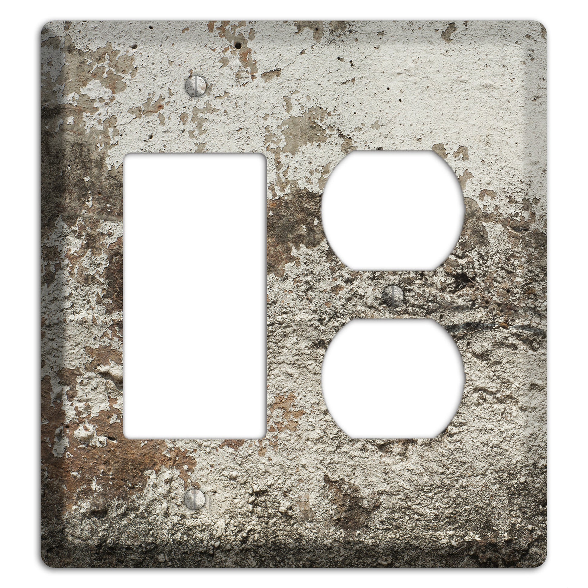 Old Concrete 12 Rocker / Duplex Wallplate