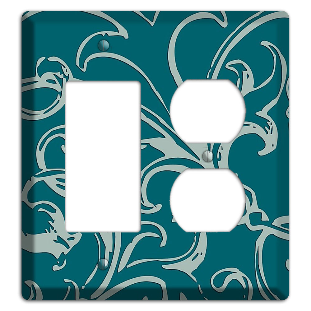 Victorian Teal Rocker / Duplex Wallplate