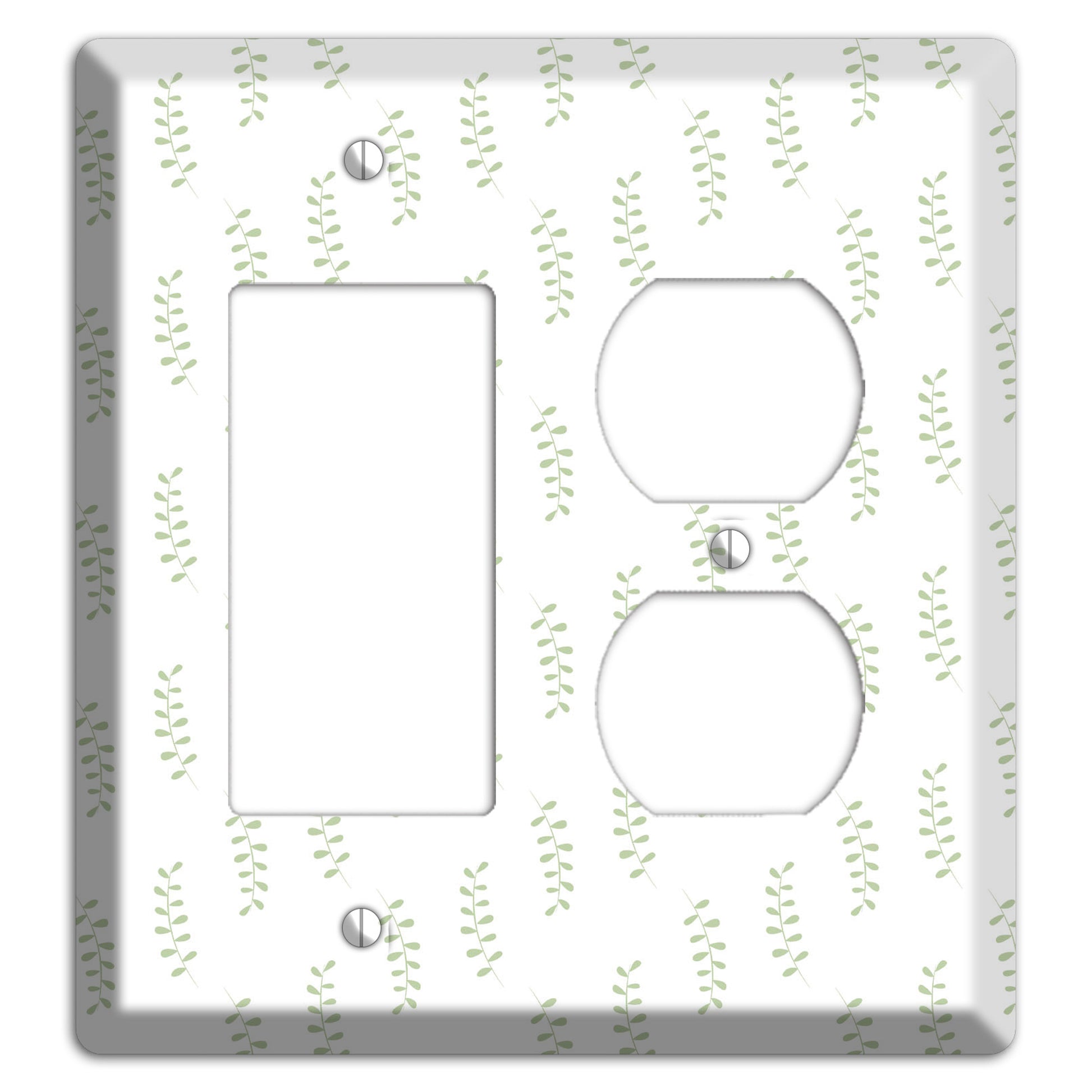 Leaves Style AA Rocker / Duplex Wallplate