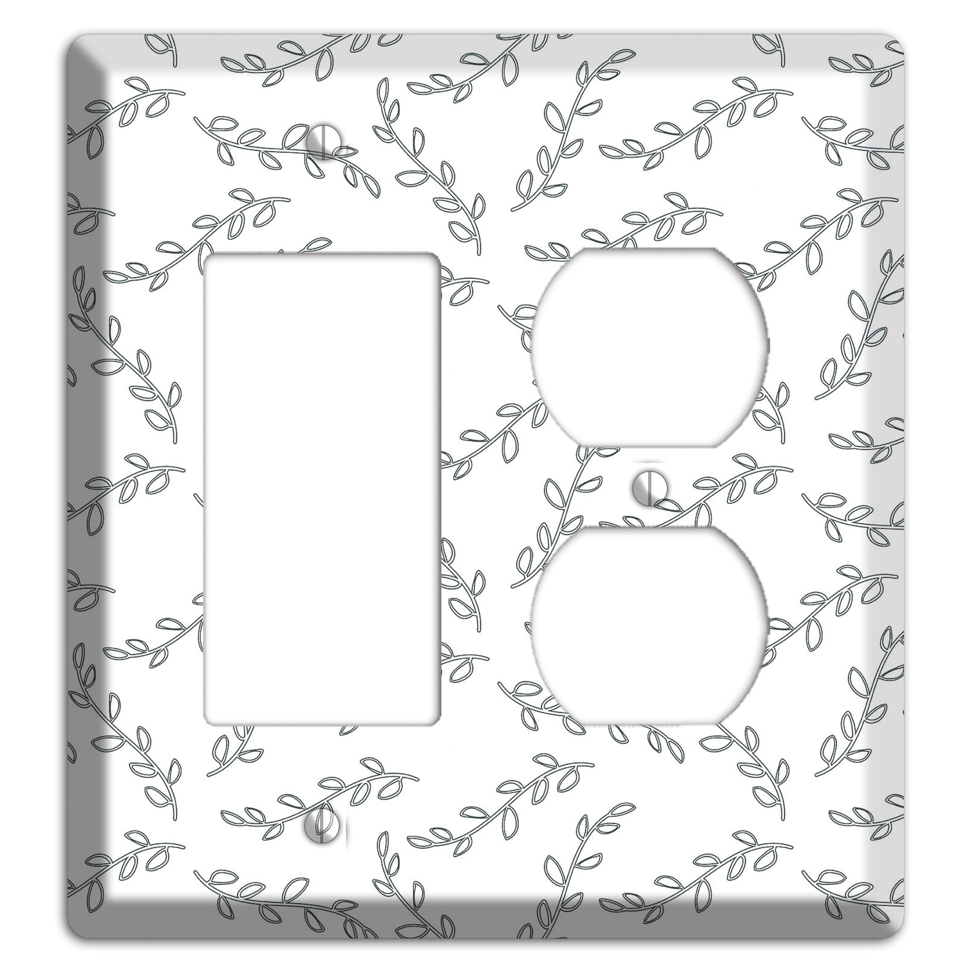 Leaves Style CC Rocker / Duplex Wallplate