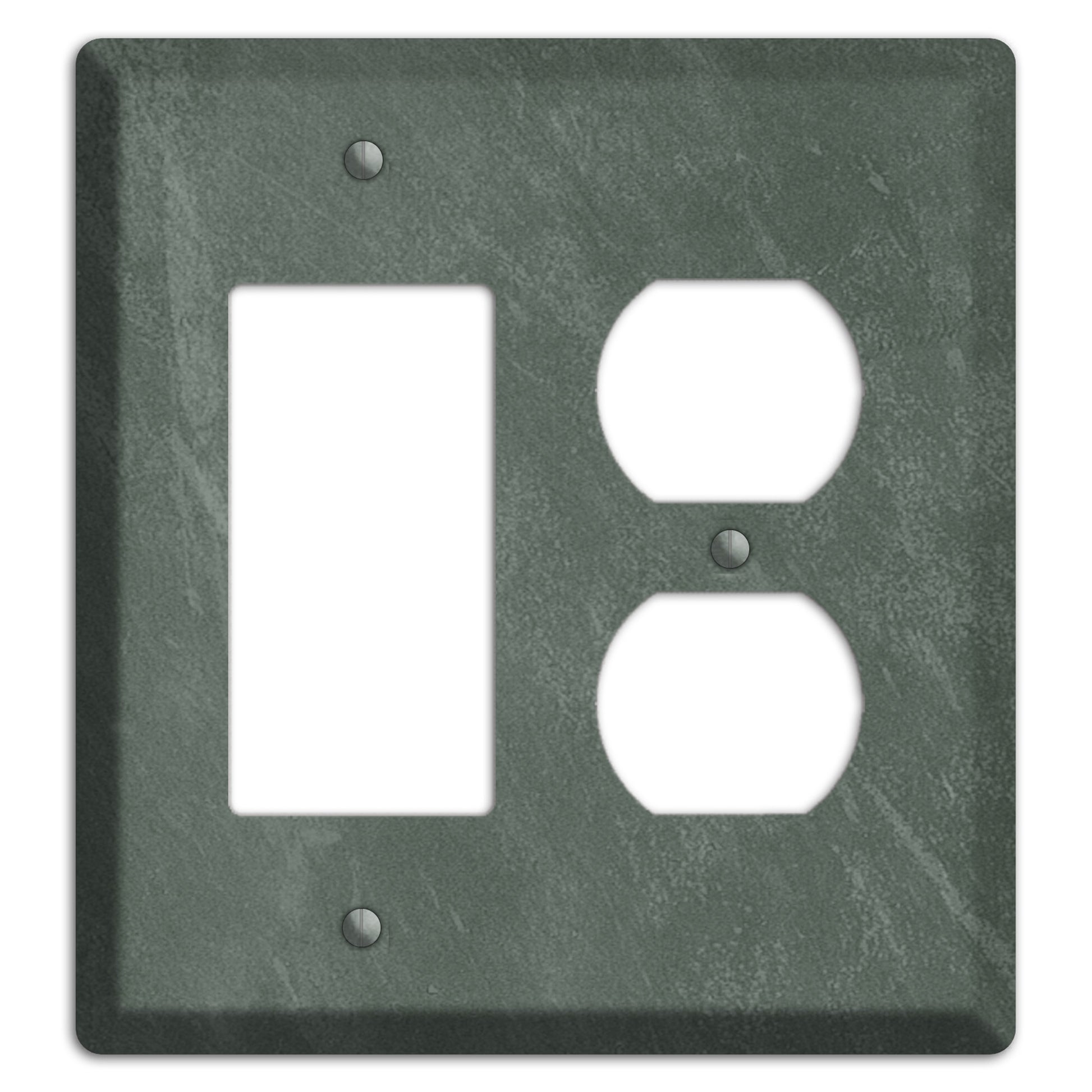 Chalk Dark Green Rocker / Duplex Wallplate