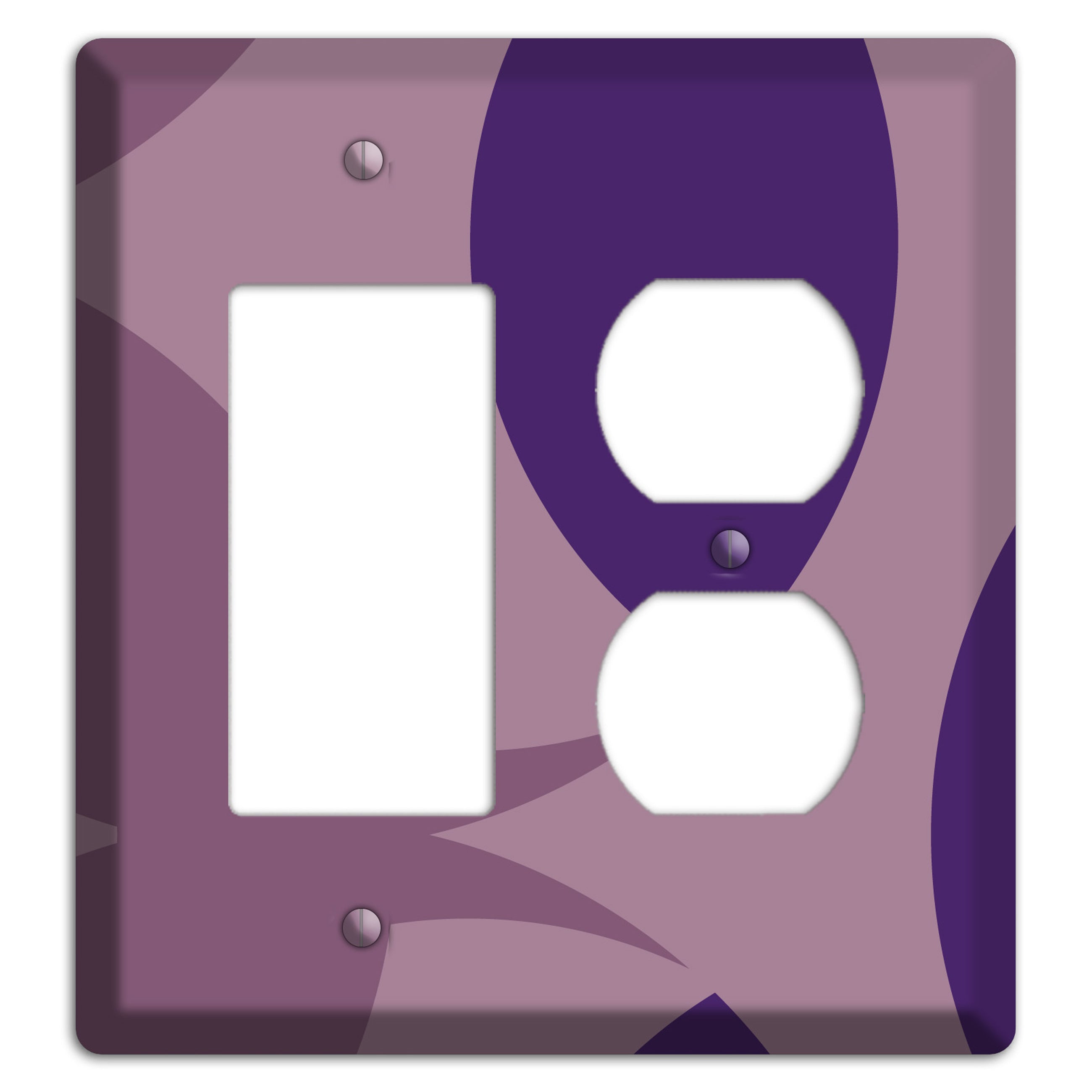 Purple Abstract Rocker / Duplex Wallplate