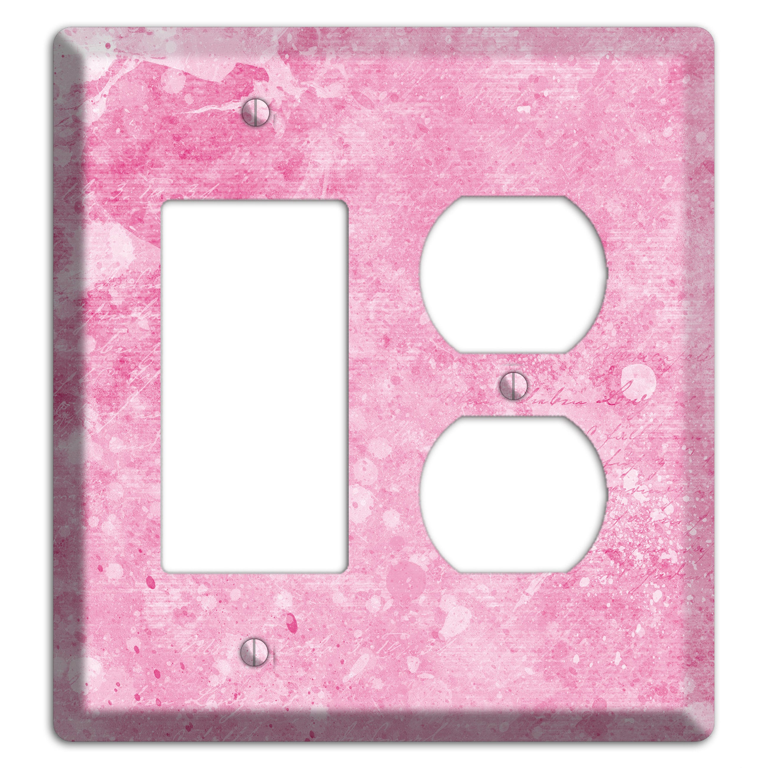 Wewak Pink Texture Rocker / Duplex Wallplate