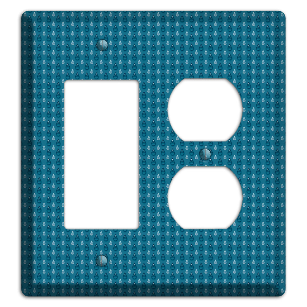 Blue Drops Rocker / Duplex Wallplate