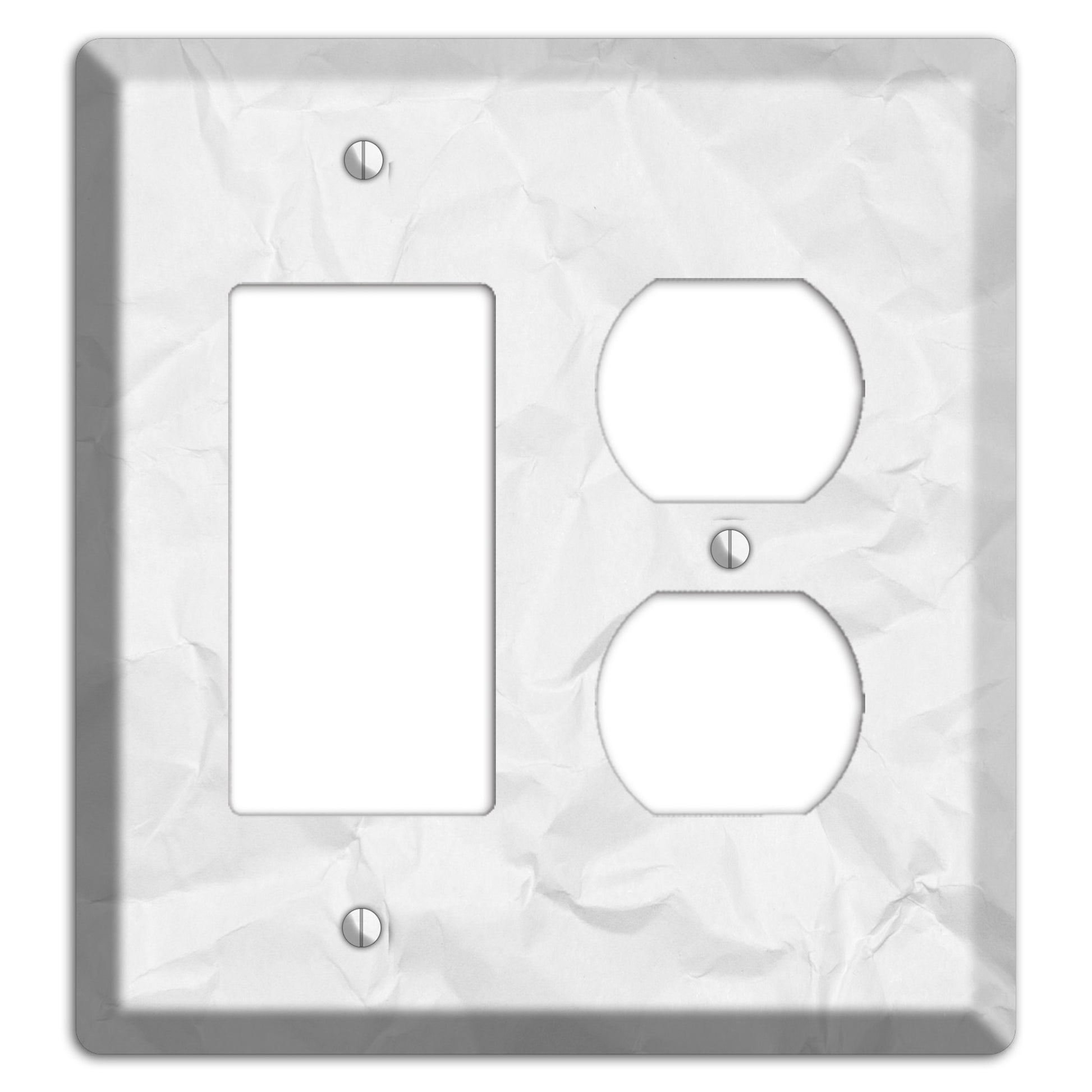 Gallery Crinkled Paper Rocker / Duplex Wallplate