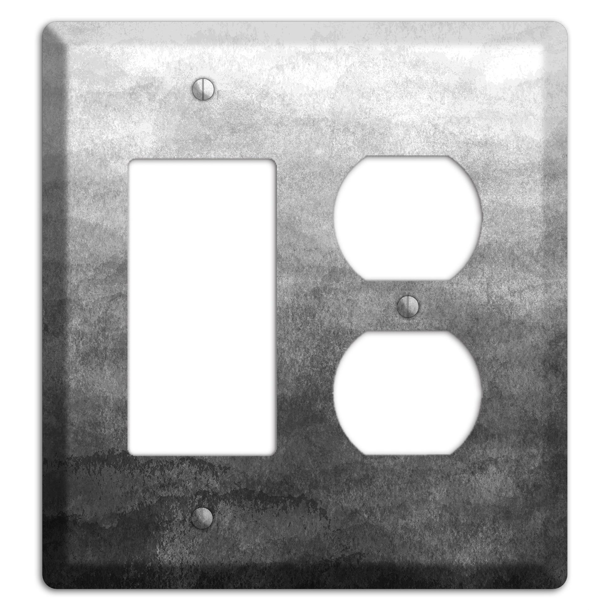 Black Ombre Rocker / Duplex Wallplate