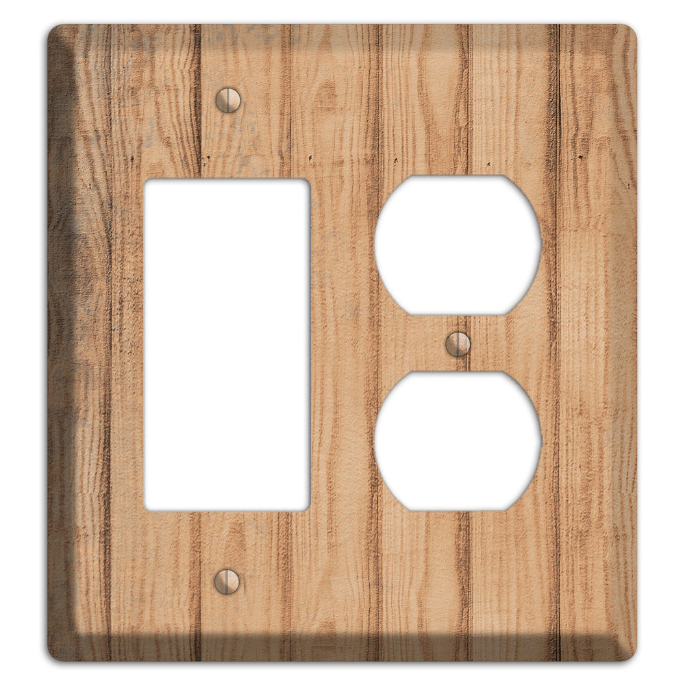 Tan Weathered Wood Rocker / Duplex Wallplate
