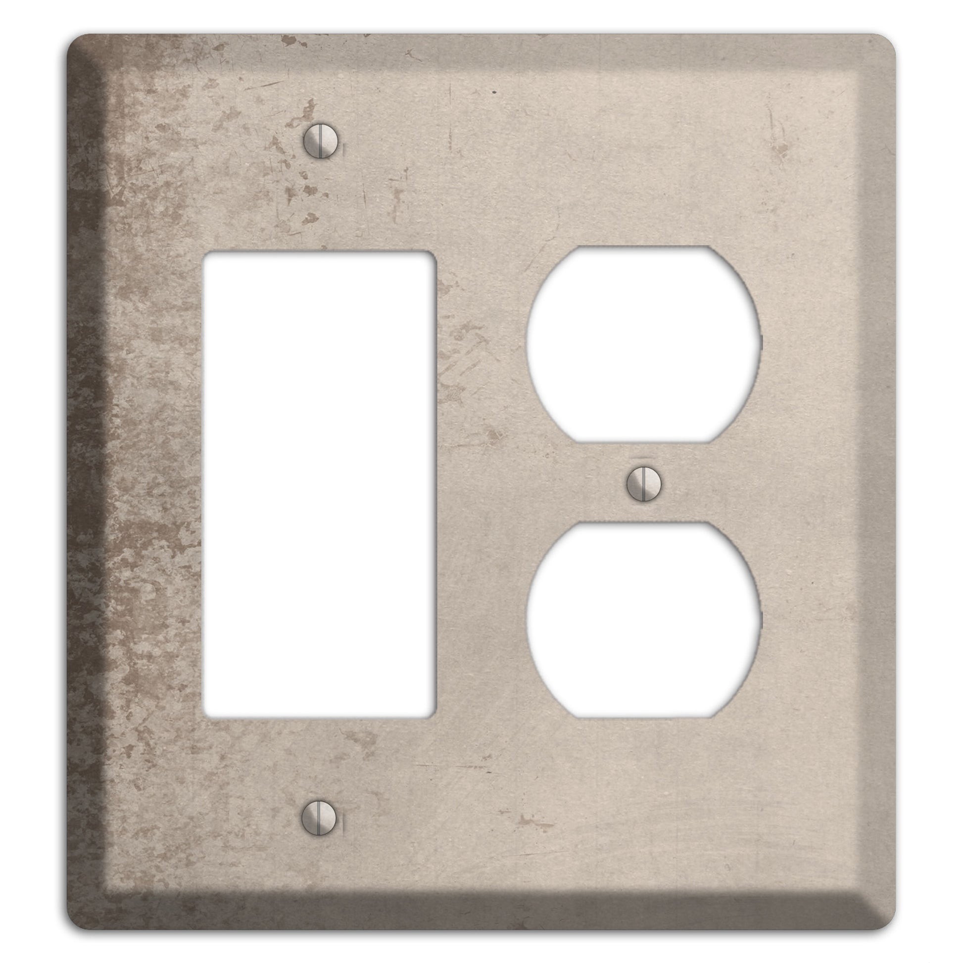 Sisal Vintage Grunge Rocker / Duplex Wallplate