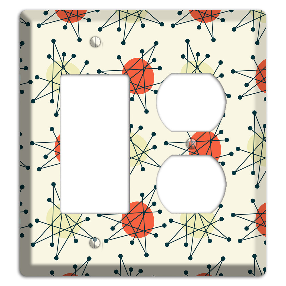 Atomic Star Burst Rocker / Duplex Wallplate