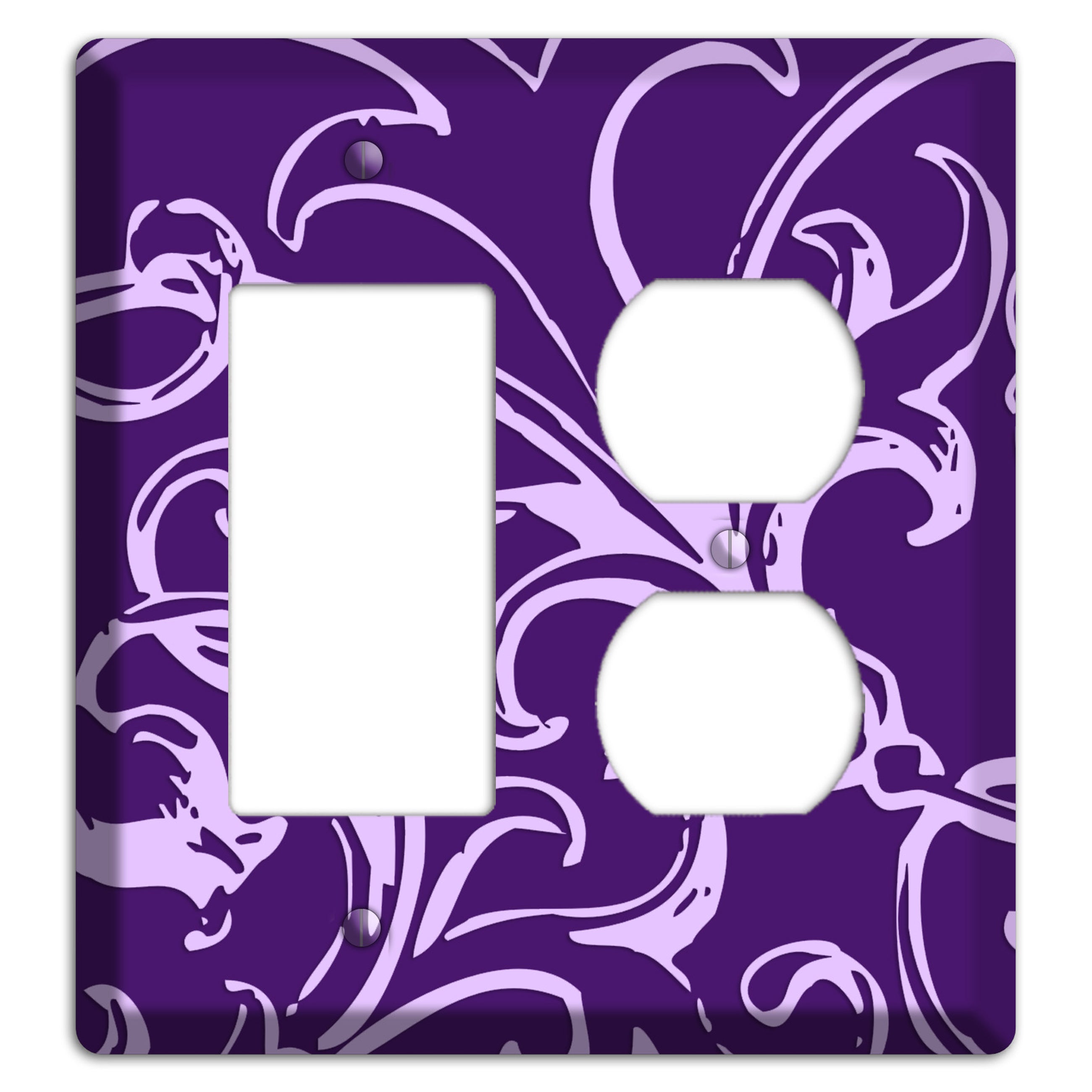 Victorian Purple Rocker / Duplex Wallplate