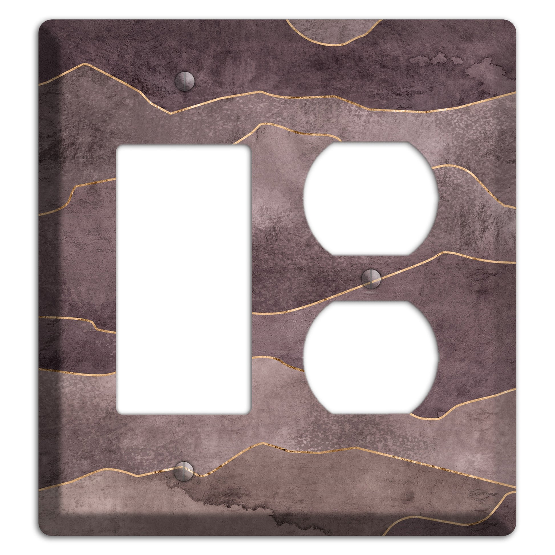 Plum Mountain Range Rocker / Duplex Wallplate