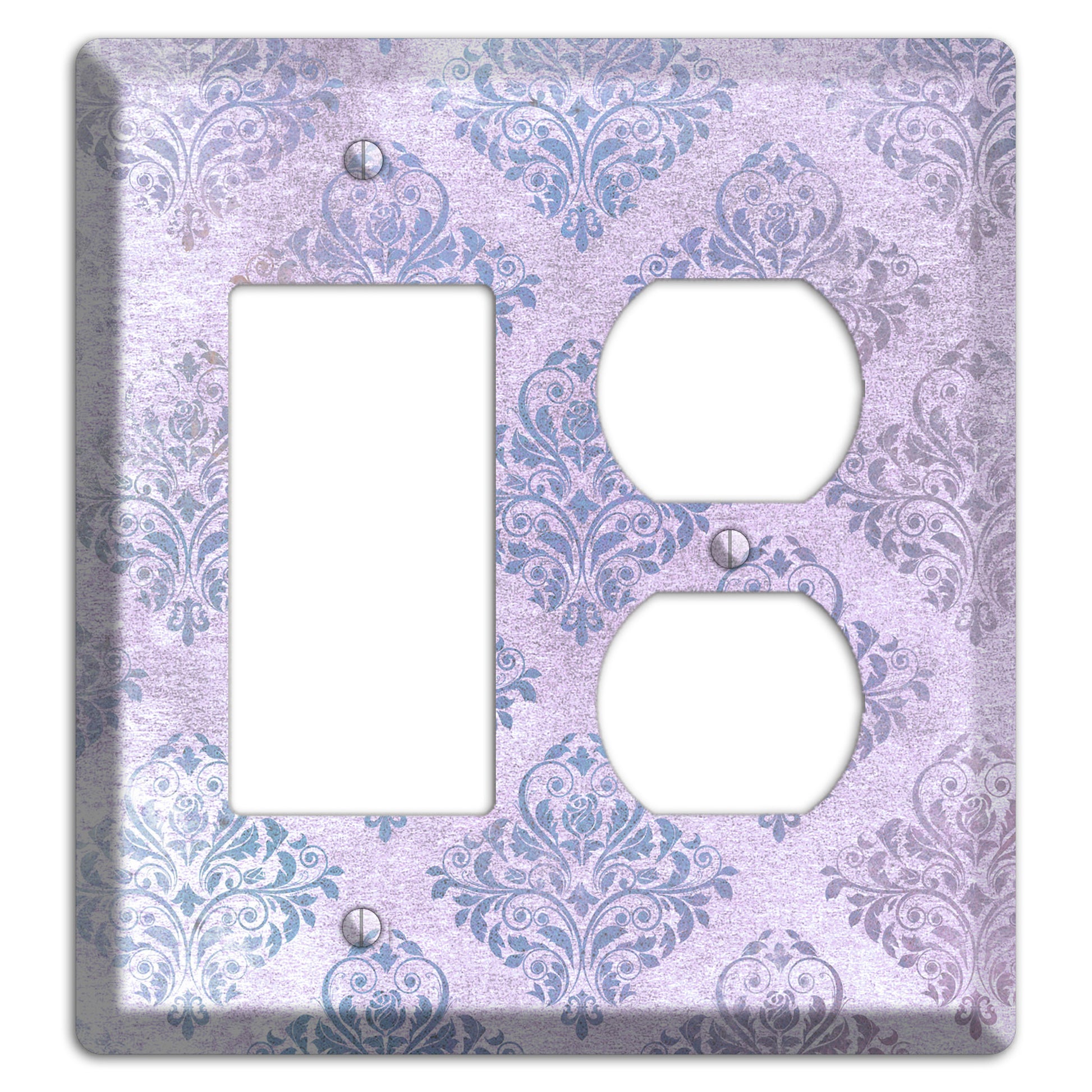 Logan Whimsical Damask Rocker / Duplex Wallplate