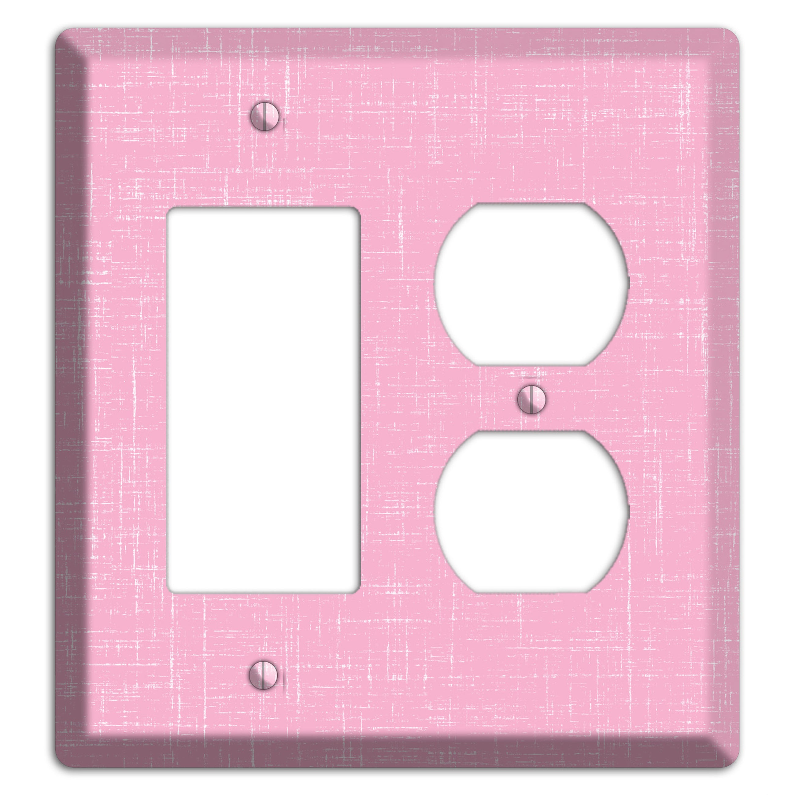 Chantilly Pink Texture Rocker / Duplex Wallplate