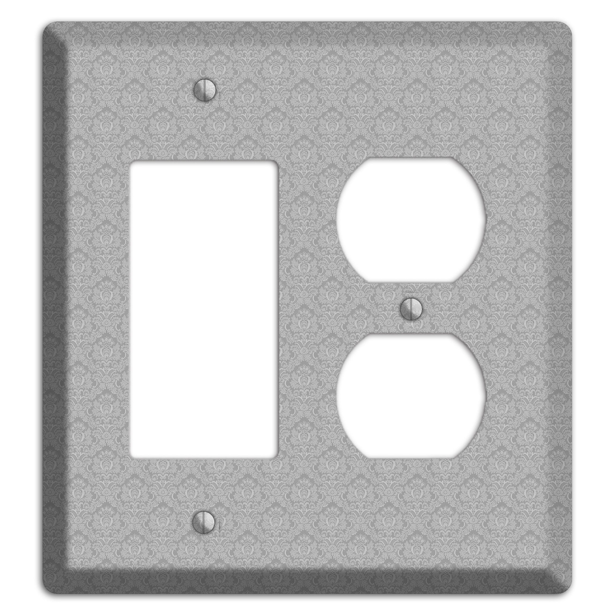 Light Grey Cartouche Rocker / Duplex Wallplate