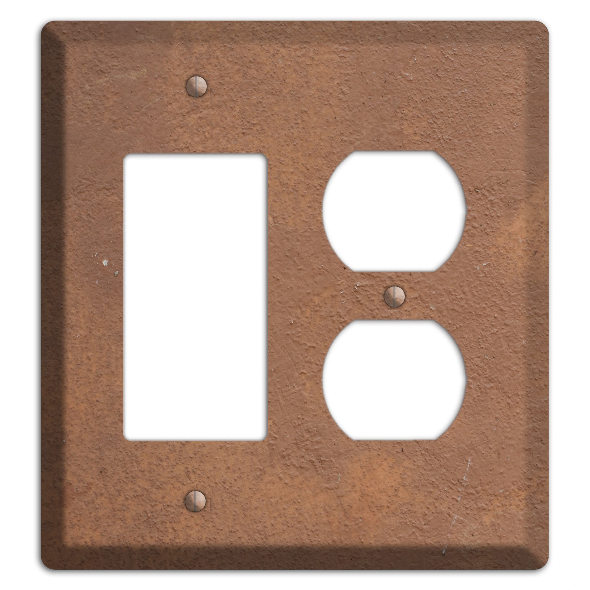 Brown Concrete Rocker / Duplex Wallplate