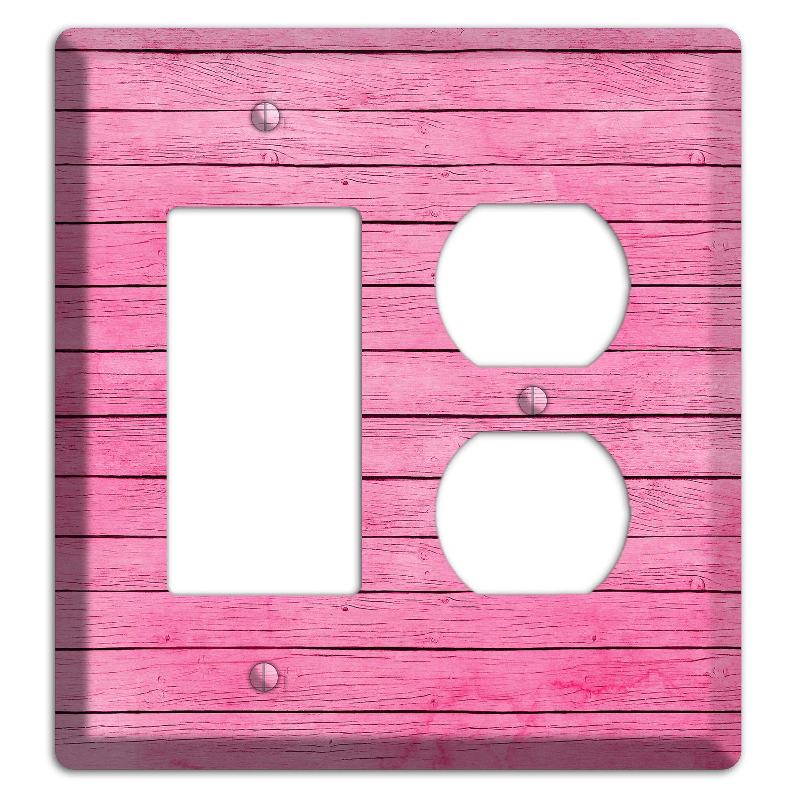 Carissma Pink Texture Rocker / Duplex Wallplate