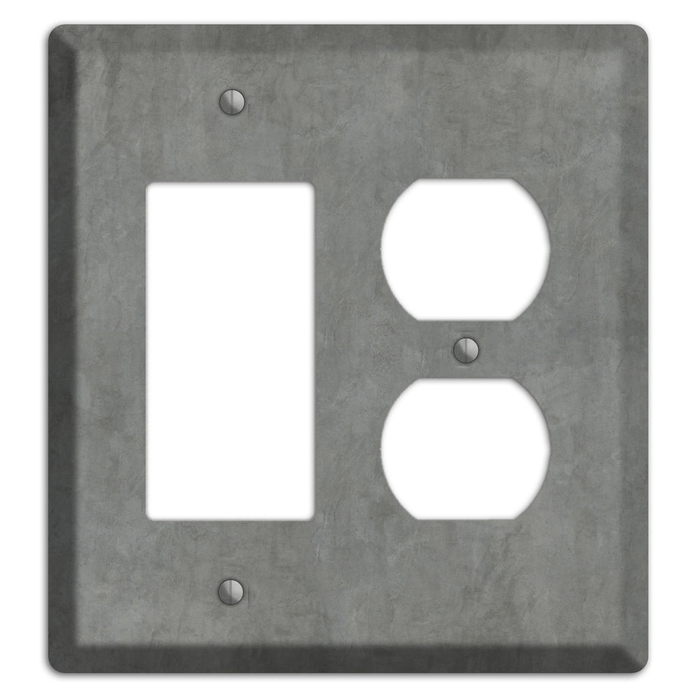 Stucco Grey Rocker / Duplex Wallplate