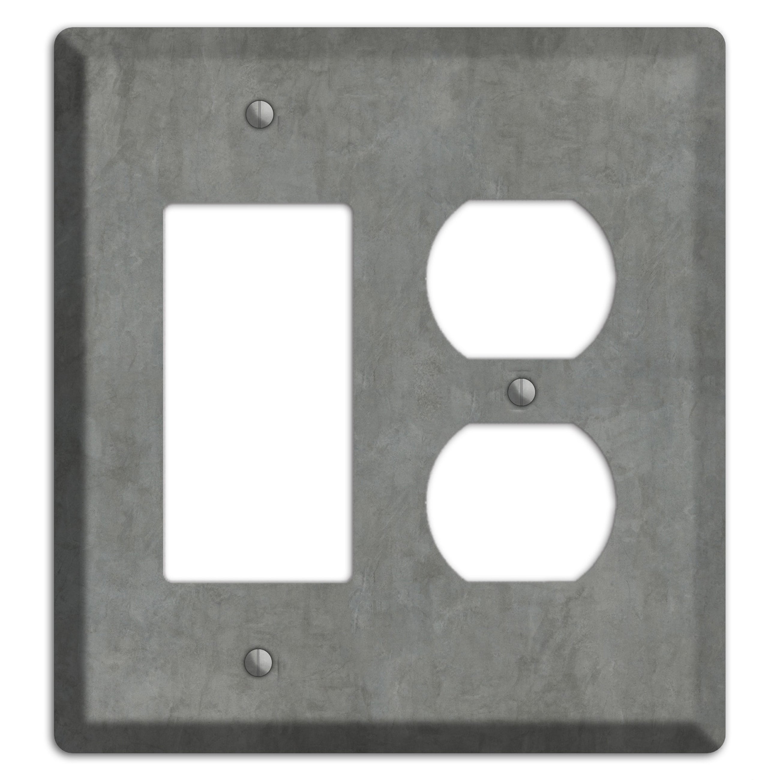 Stucco Grey Rocker / Duplex Wallplate