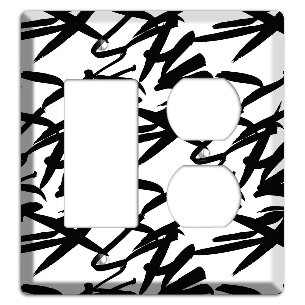 Ink Brushstrokes 2 Rocker / Duplex Wallplate