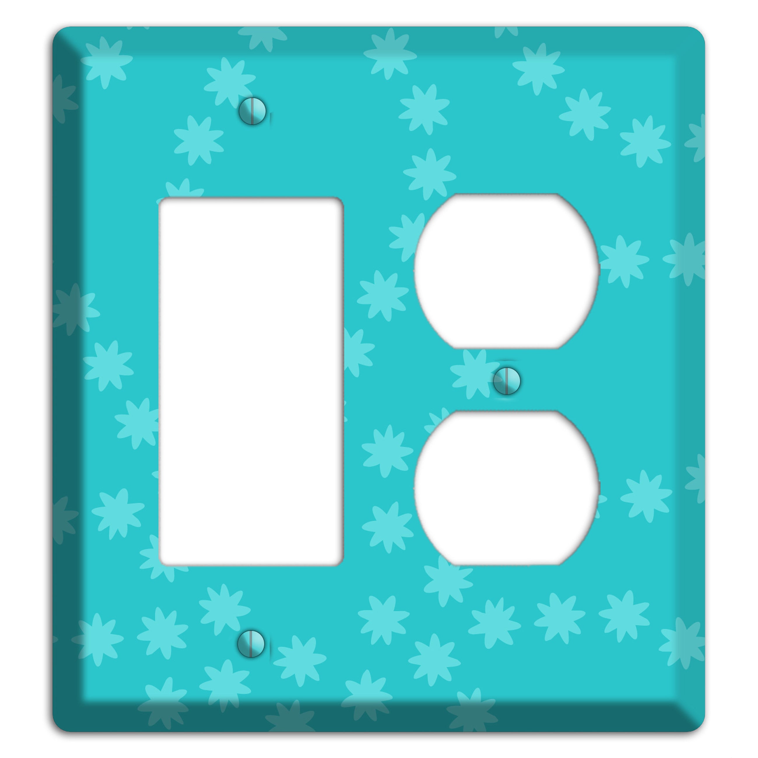 Multi Turquoise Constellation Rocker / Duplex Wallplate