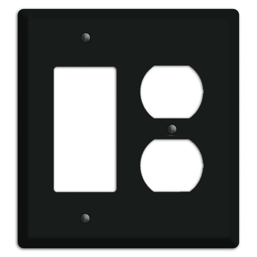 Baxter Matte Black Metal Rocker / Duplex Wallplate