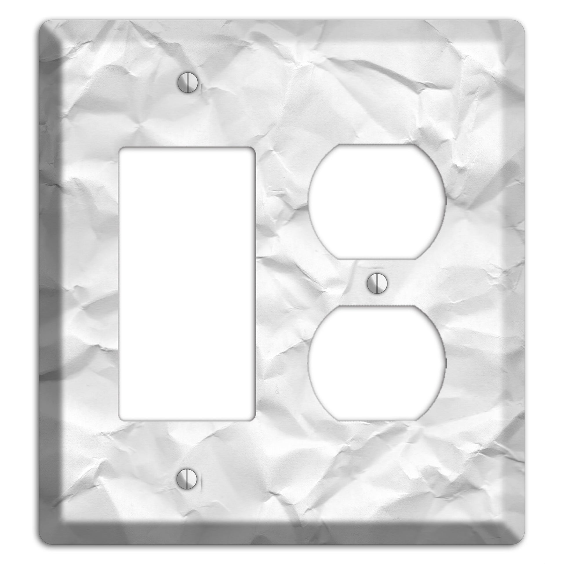 Alto Crinkled Paper Rocker / Duplex Wallplate