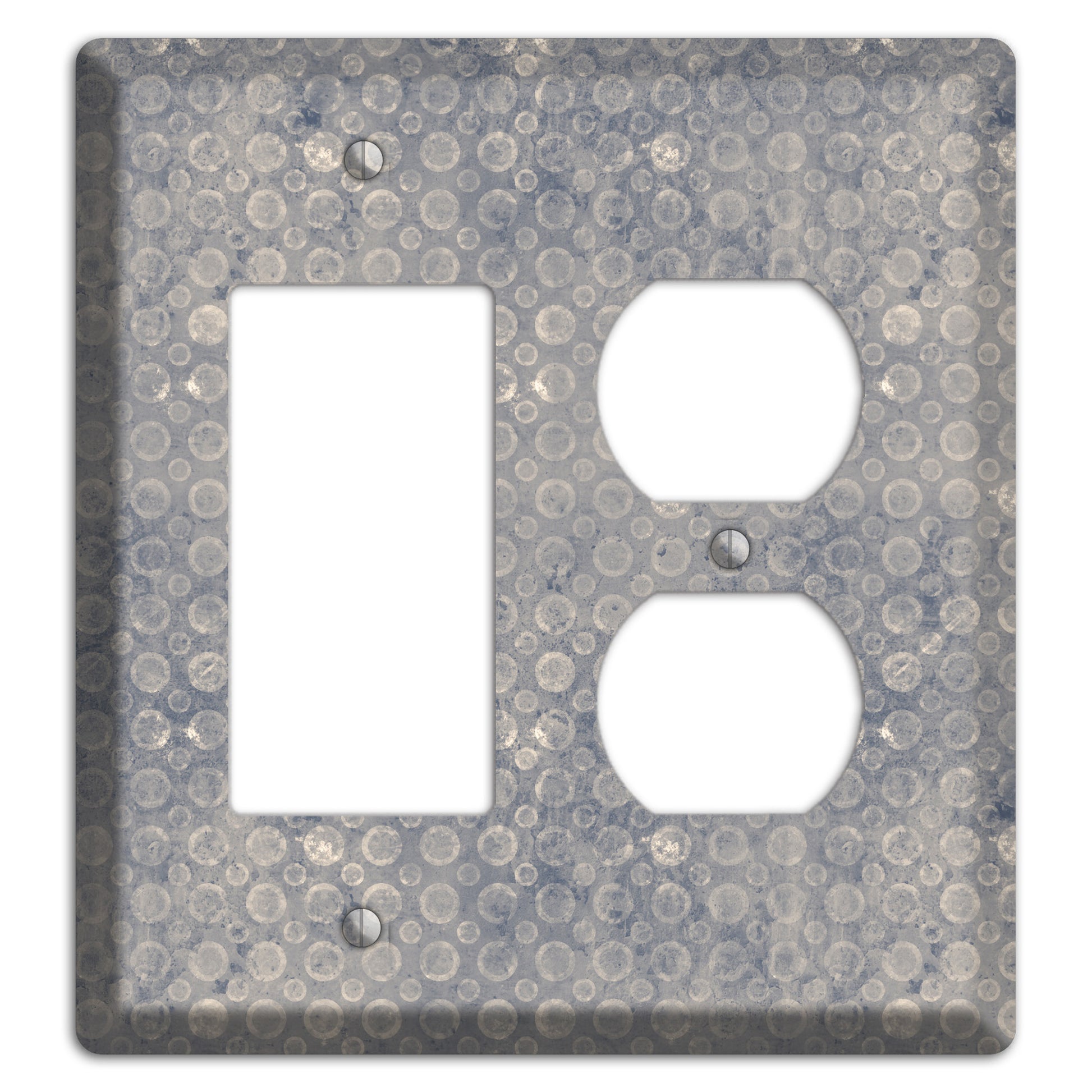 Grey Circles Rocker / Duplex Wallplate
