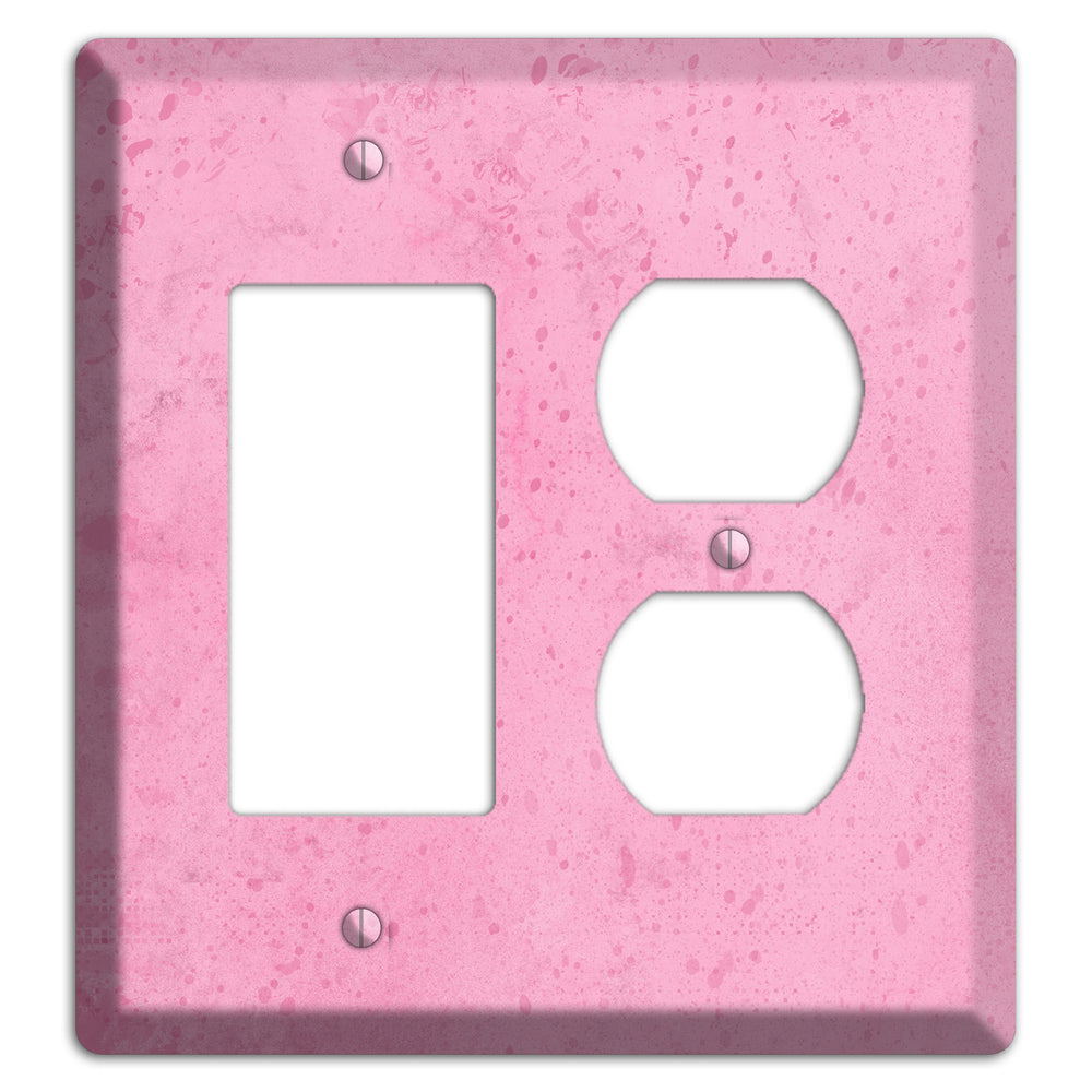 Illusion Pink Texture Rocker / Duplex Wallplate