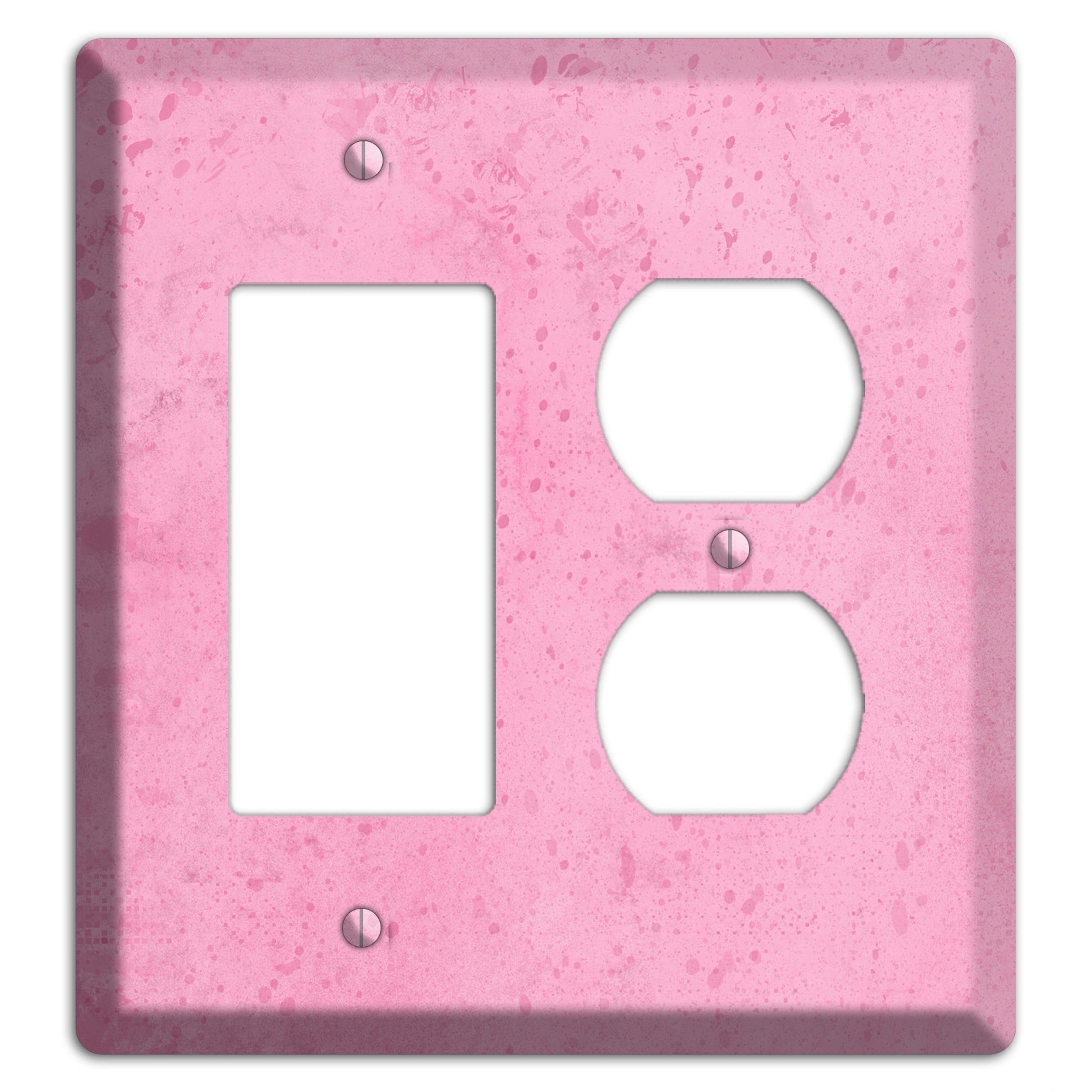 Illusion Pink Texture Rocker / Duplex Wallplate