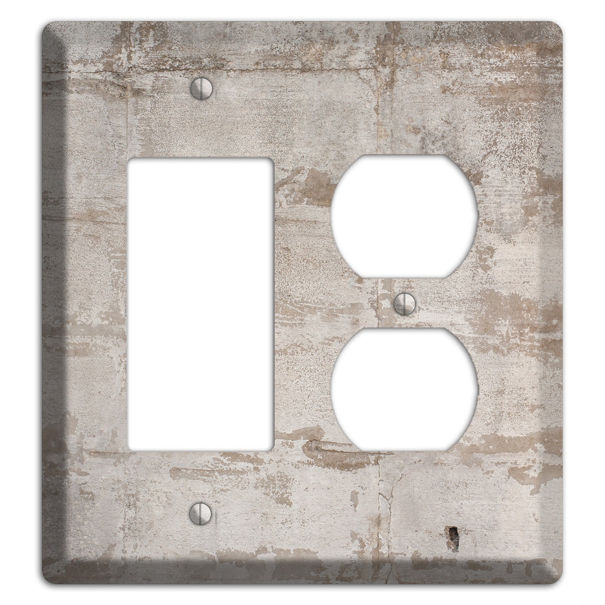Old Concrete 3 Rocker / Duplex Wallplate