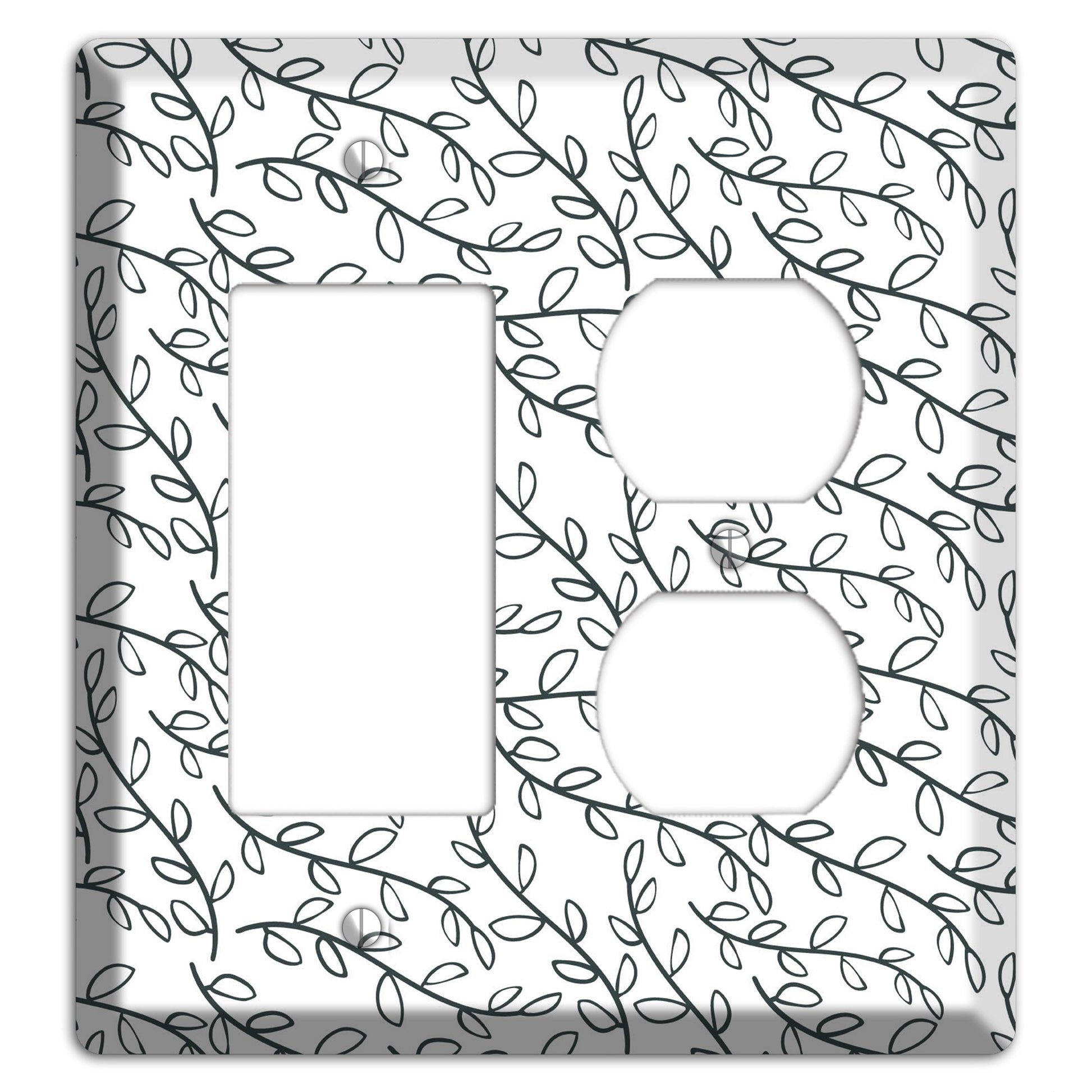 Leaves Style O Rocker / Duplex Wallplate