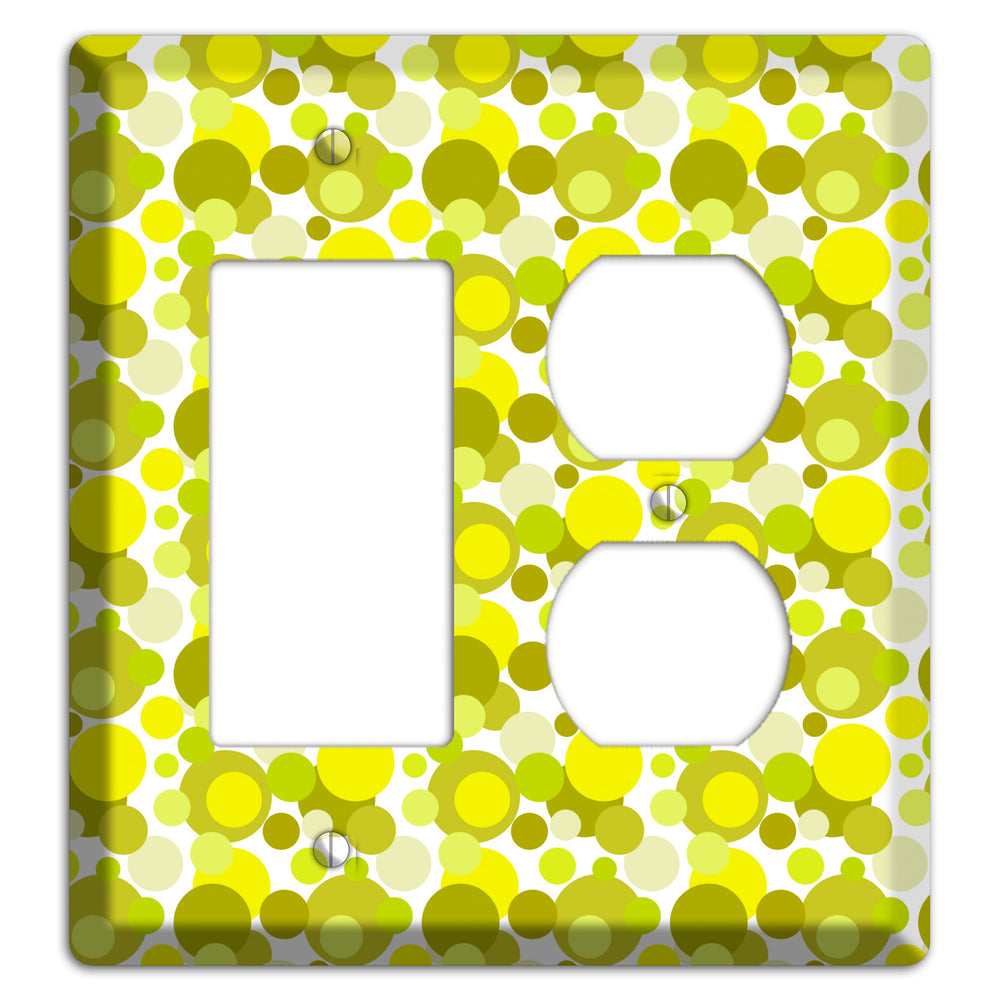 Multi Olive Bubble Dots Rocker / Duplex Wallplate