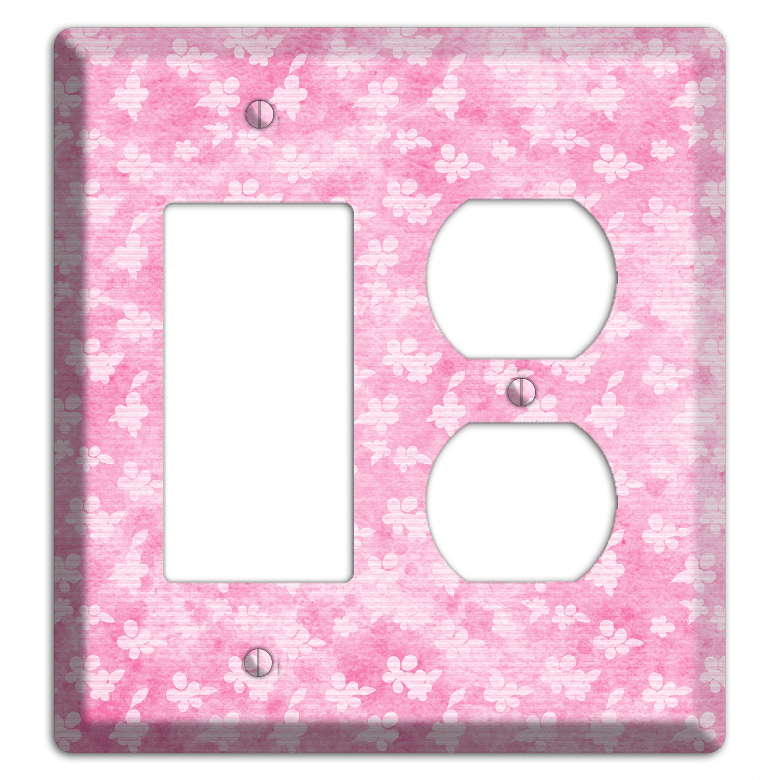 Cupid Pink Texture Rocker / Duplex Wallplate