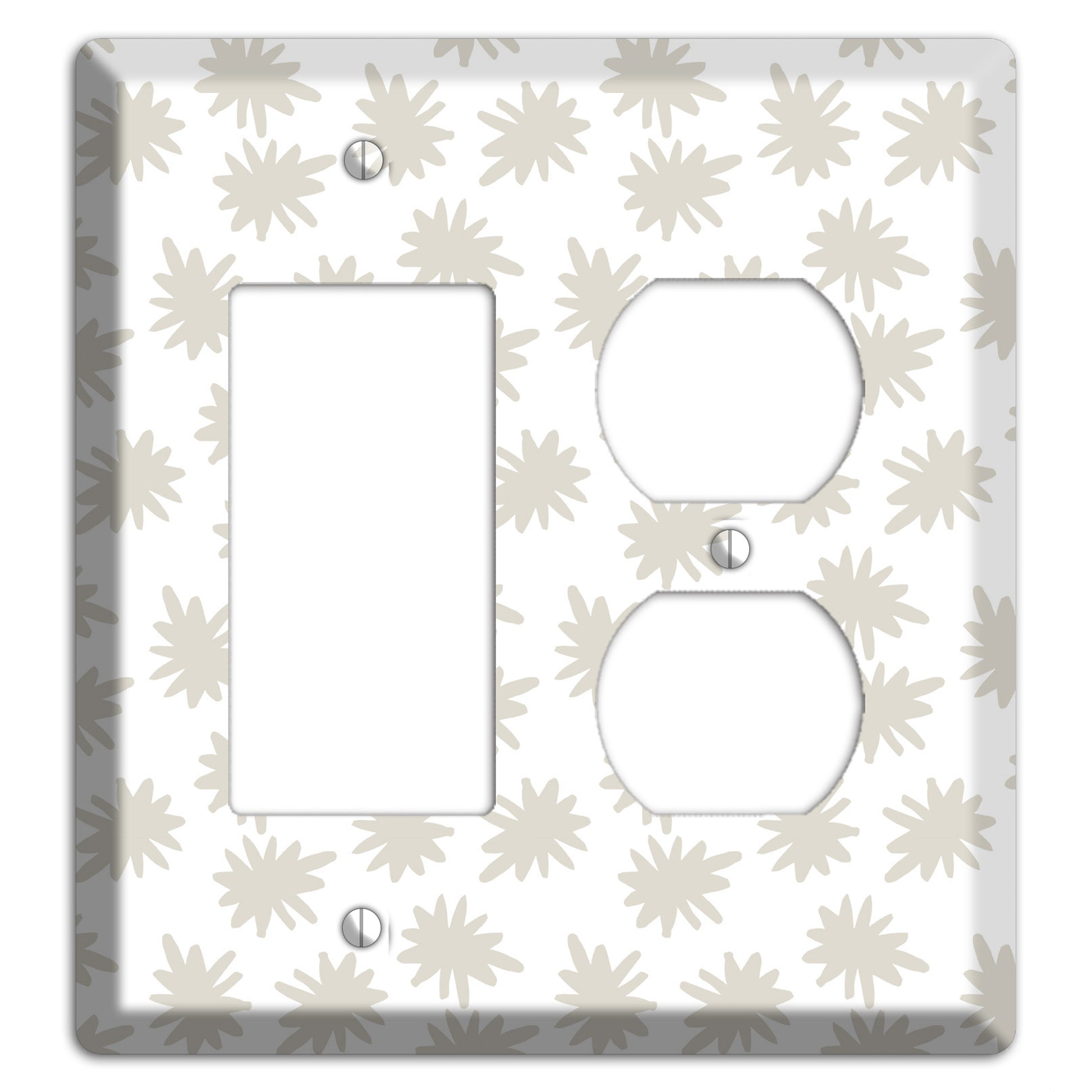 Simple Scandanavian Style CC Rocker / Duplex Wallplate
