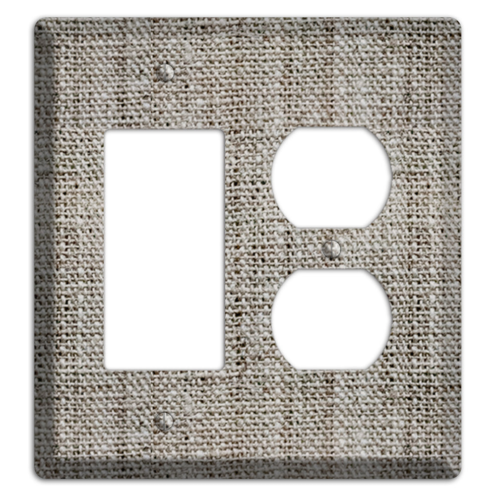 Zorba Burlap Rocker / Duplex Wallplate
