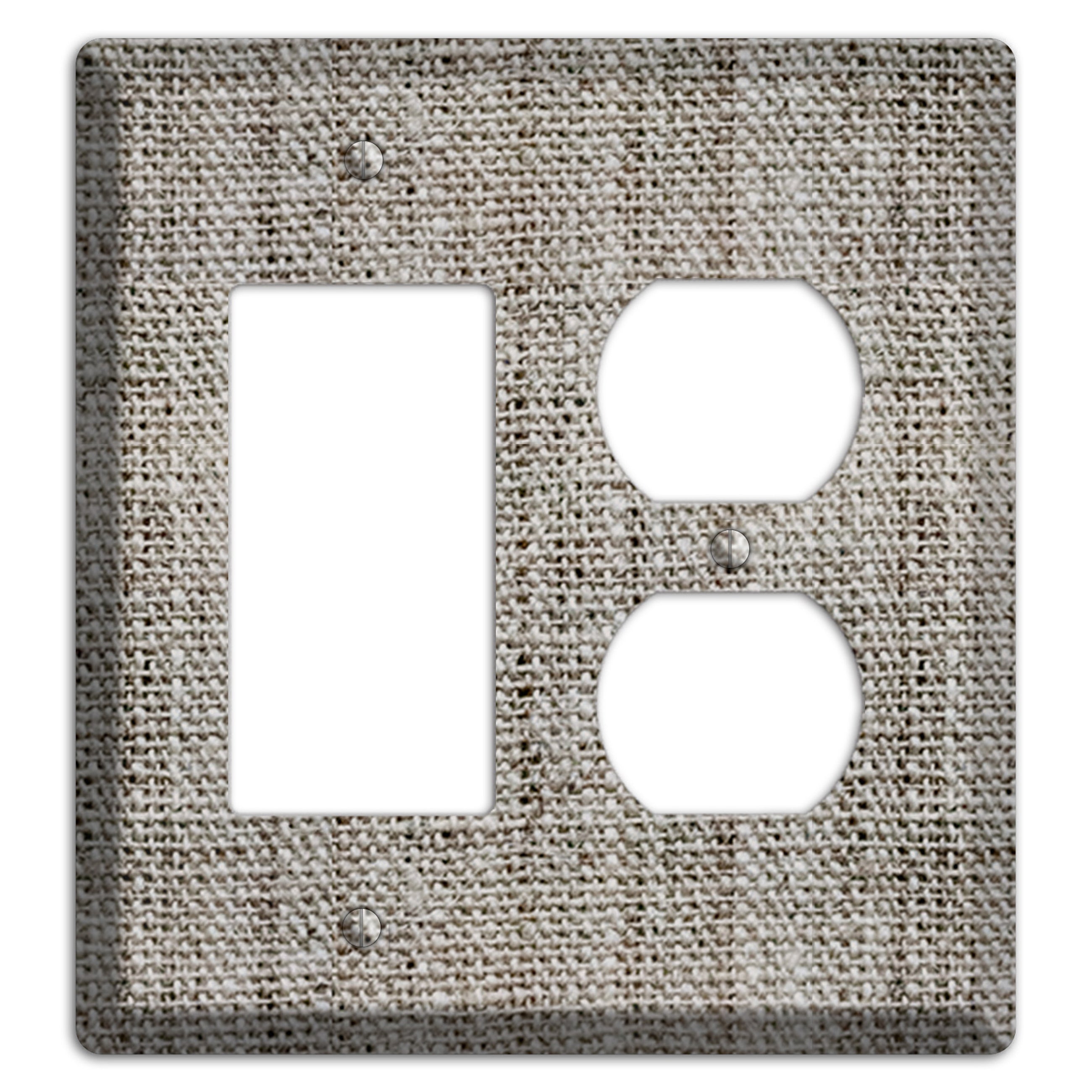 Zorba Burlap Rocker / Duplex Wallplate