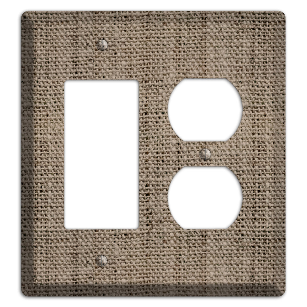 Sand Dune Burlap Rocker / Duplex Wallplate