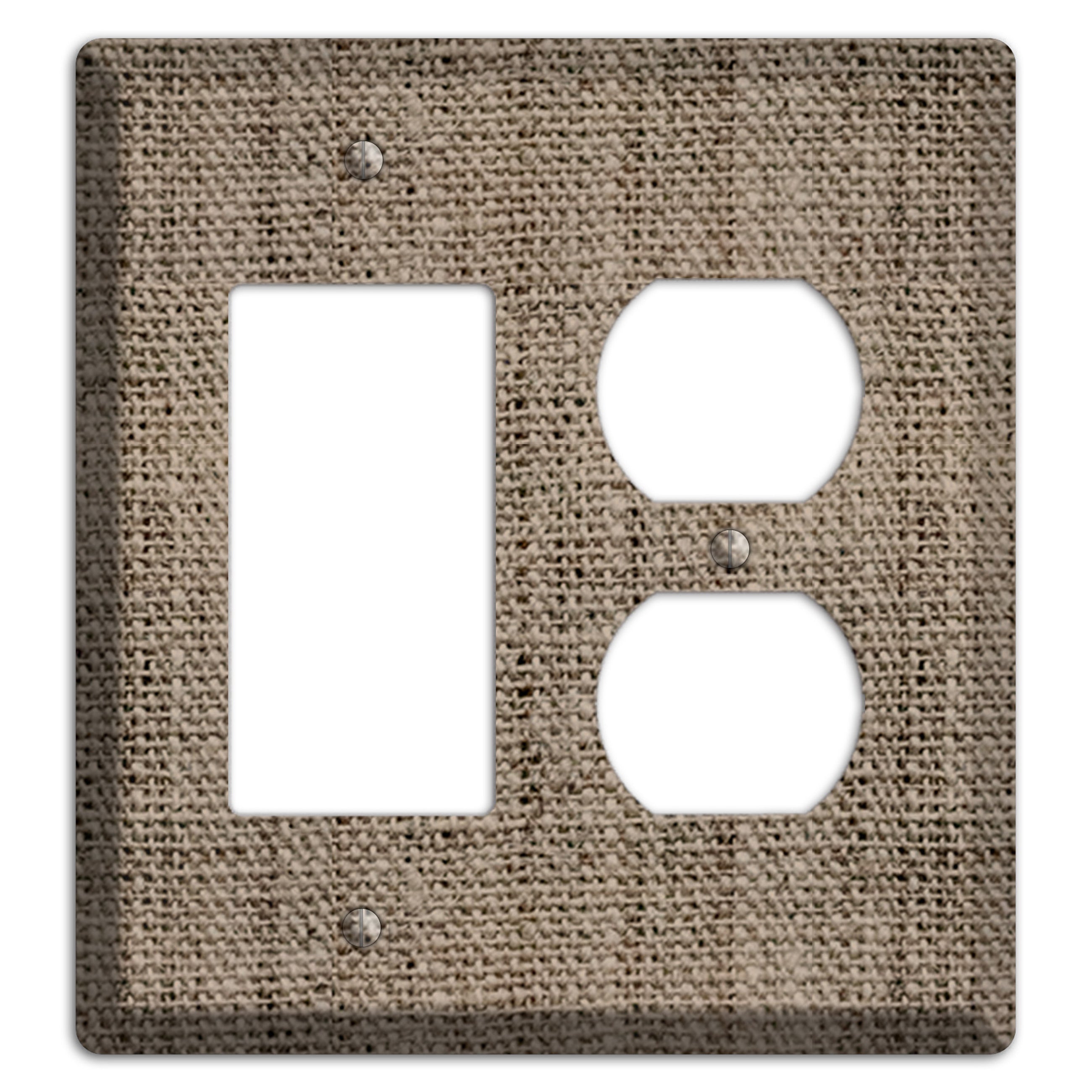 Sand Dune Burlap Rocker / Duplex Wallplate