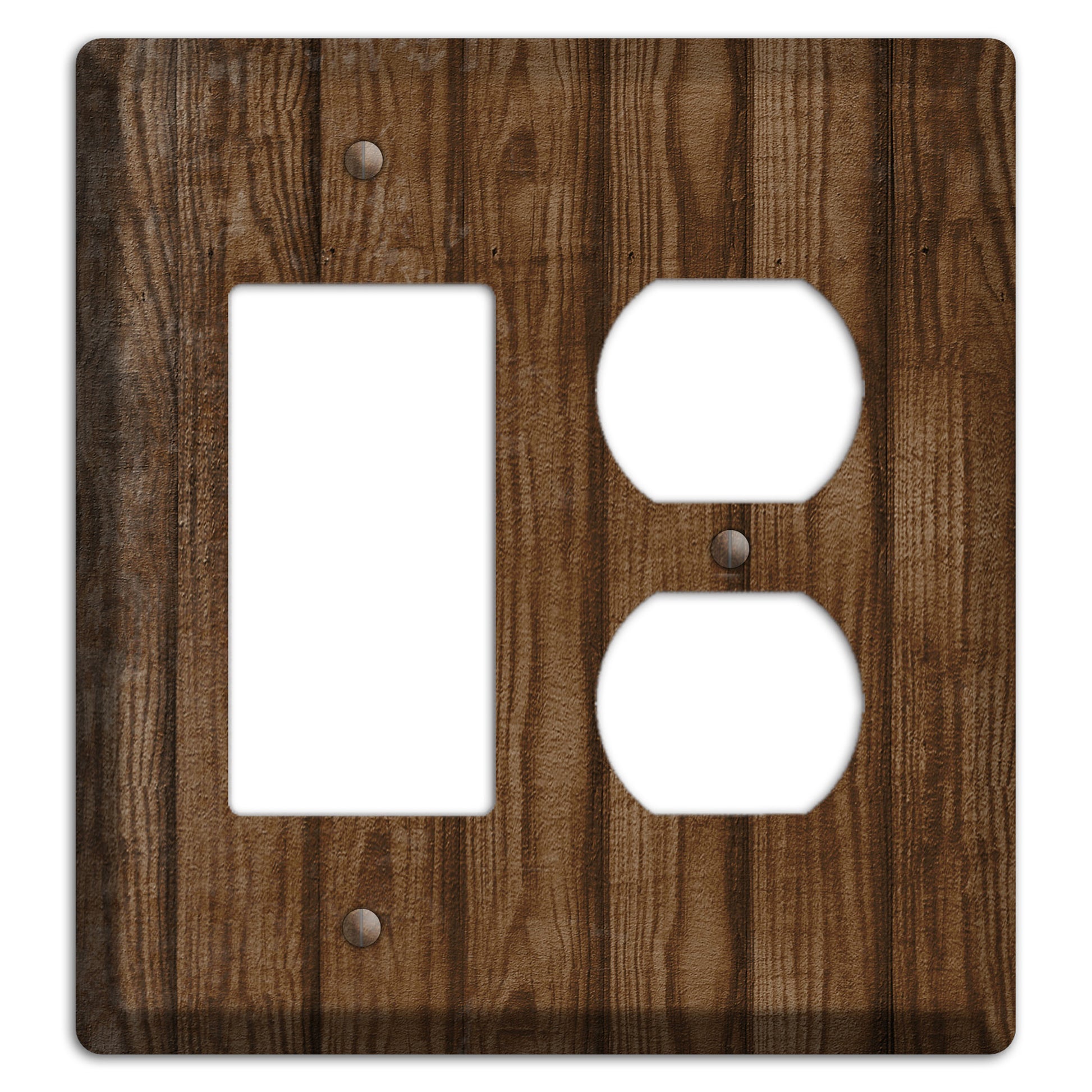 Spice Weathered Wood Rocker / Duplex Wallplate