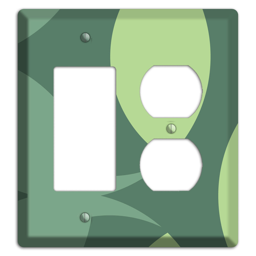 Green Abstract Rocker / Duplex Wallplate