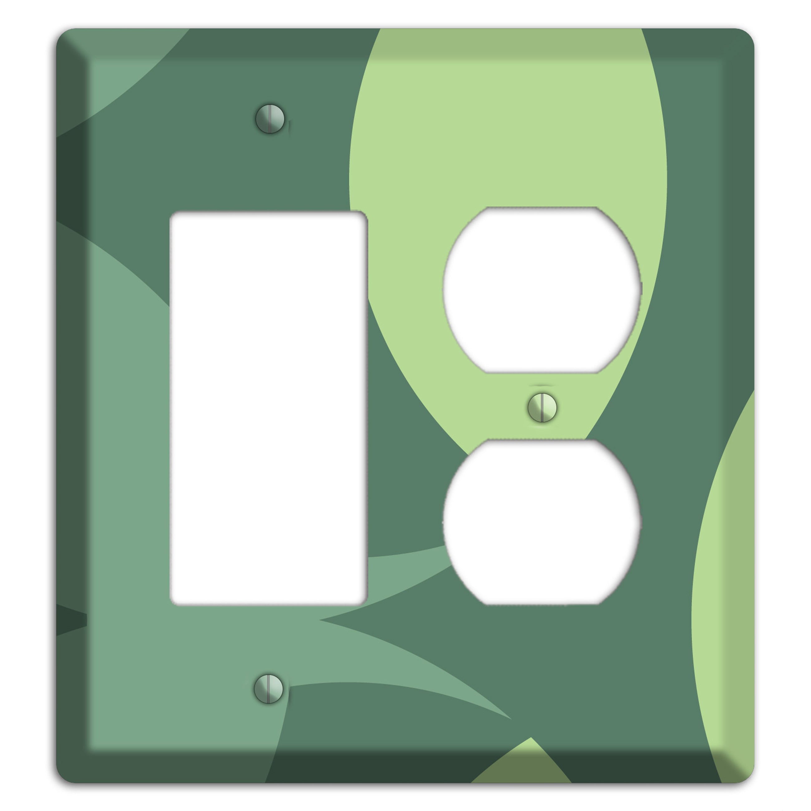 Green Abstract Rocker / Duplex Wallplate