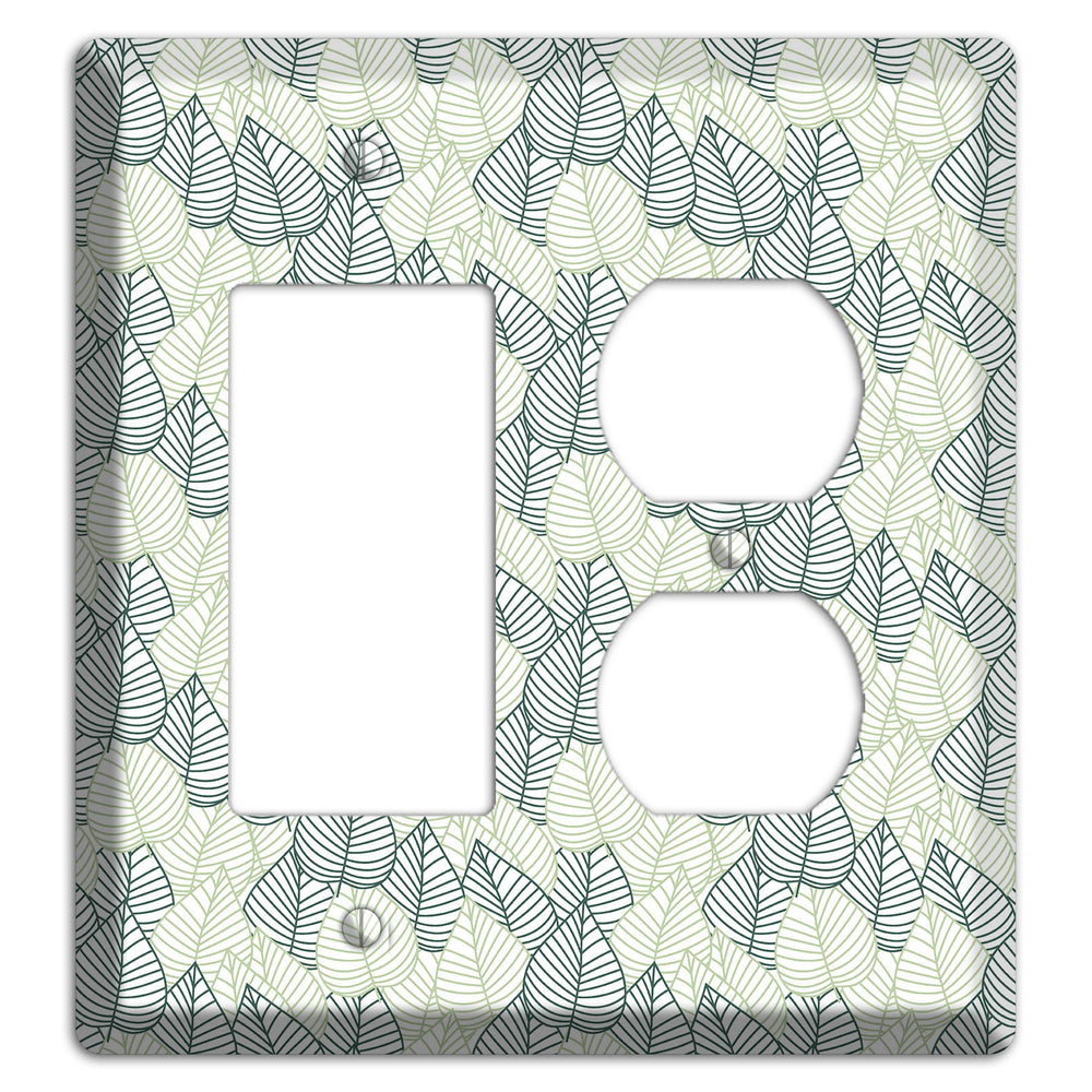 Leaves Style N Rocker / Duplex Wallplate