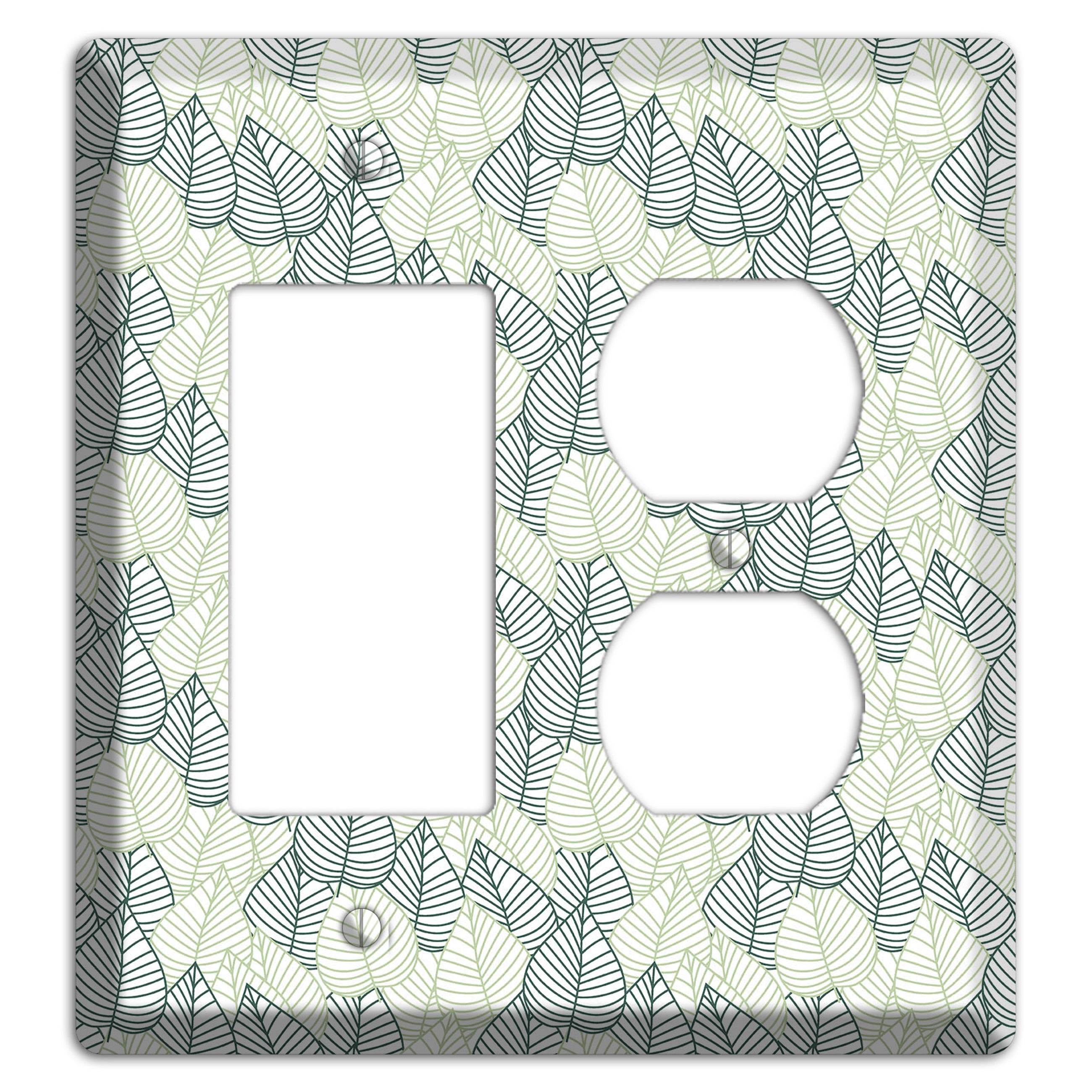 Leaves Style N Rocker / Duplex Wallplate